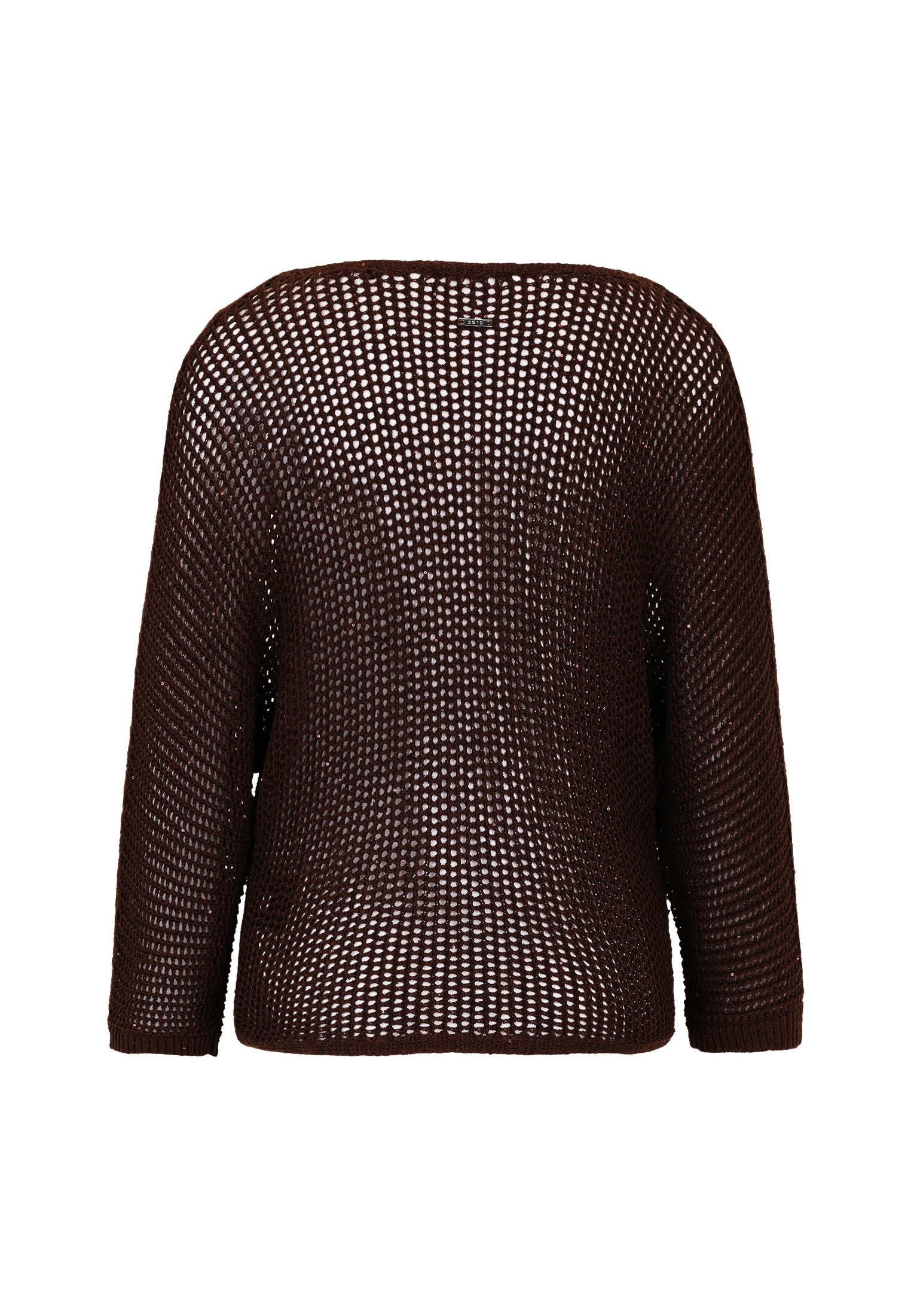 Thumbnail - Zero Strickpullover "Damen Lochstrick-Pullover mit Glitzersteinen" 1 Stk. tlg. Lochmuster