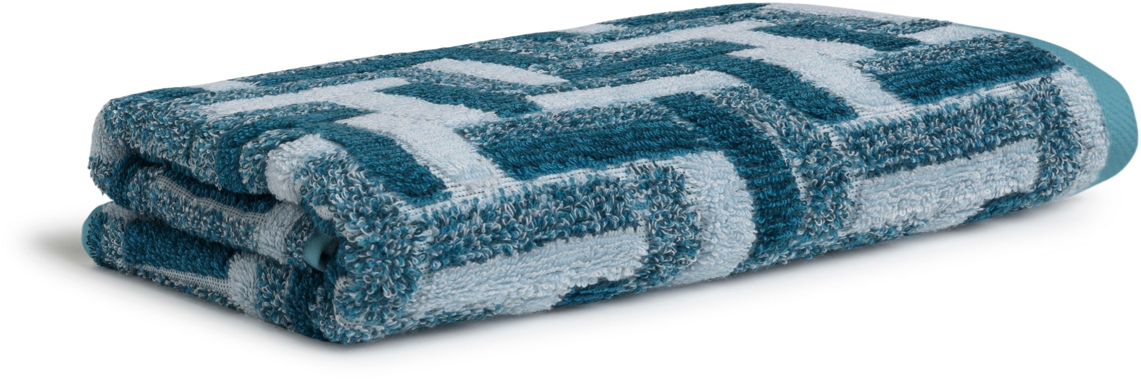 Badetücher MÖVE, B:67cm L:140cmlagoon, aqua, Walkfrottier, Handtücher, "Tide", im Jacquard-Design