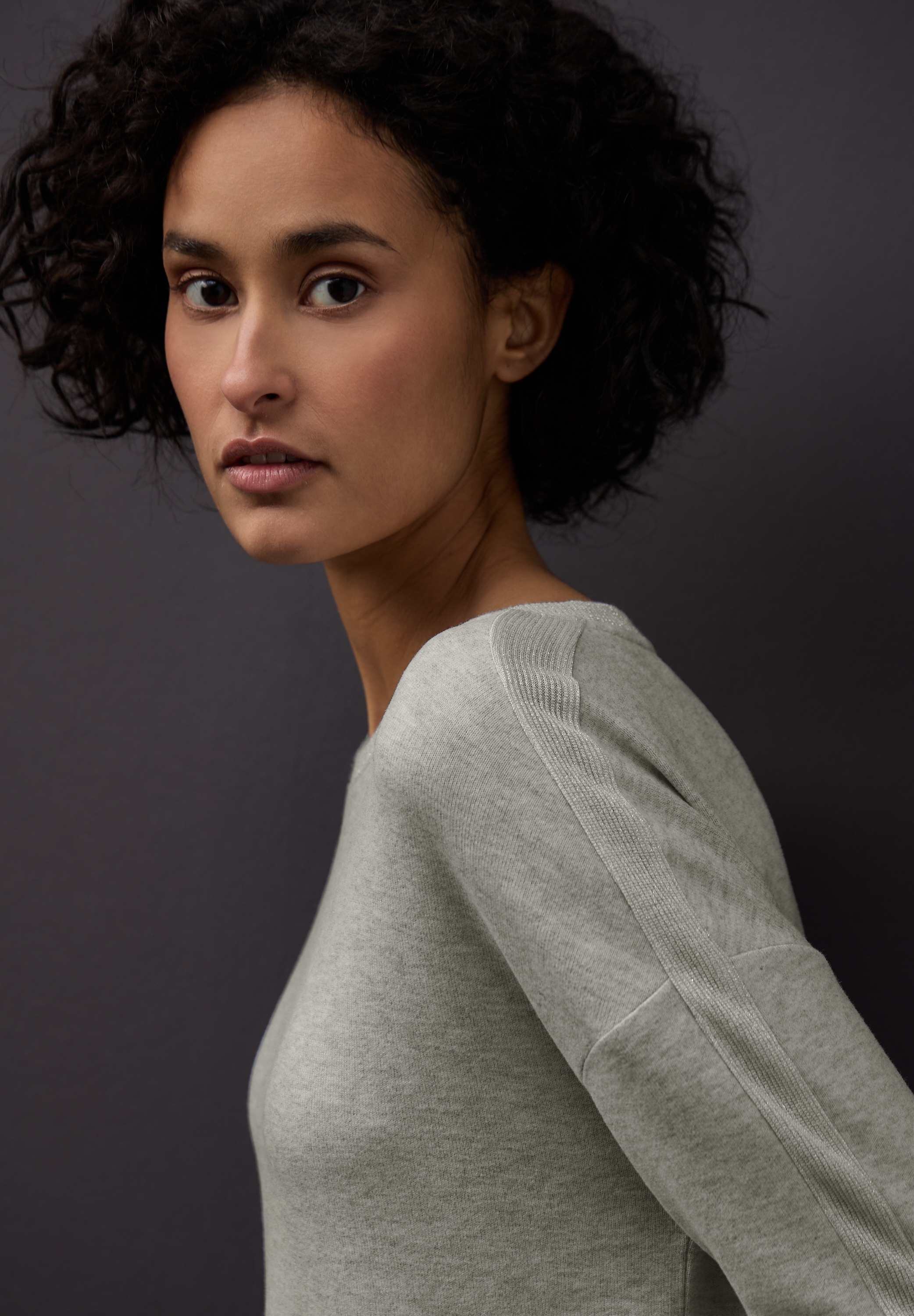 Thumbnail - STREET ONE Langarmshirt mit Glitzerdetails