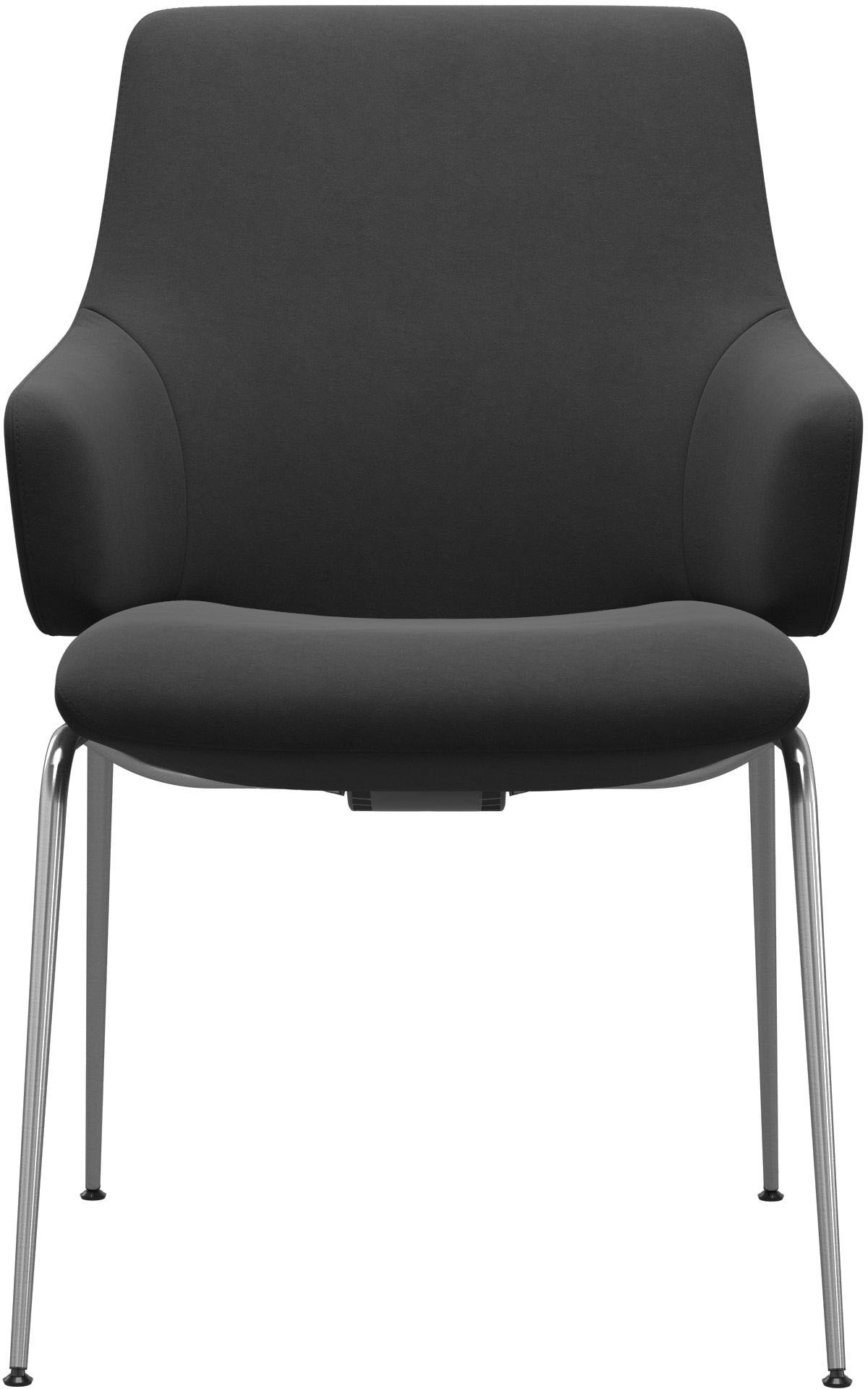 Stressless® Polsterstuhl »Laurel«, Microfaser DINAMICA, Low Back mit Armlehne, Größe L, mit Beinen aus Stahl in Chrom matt