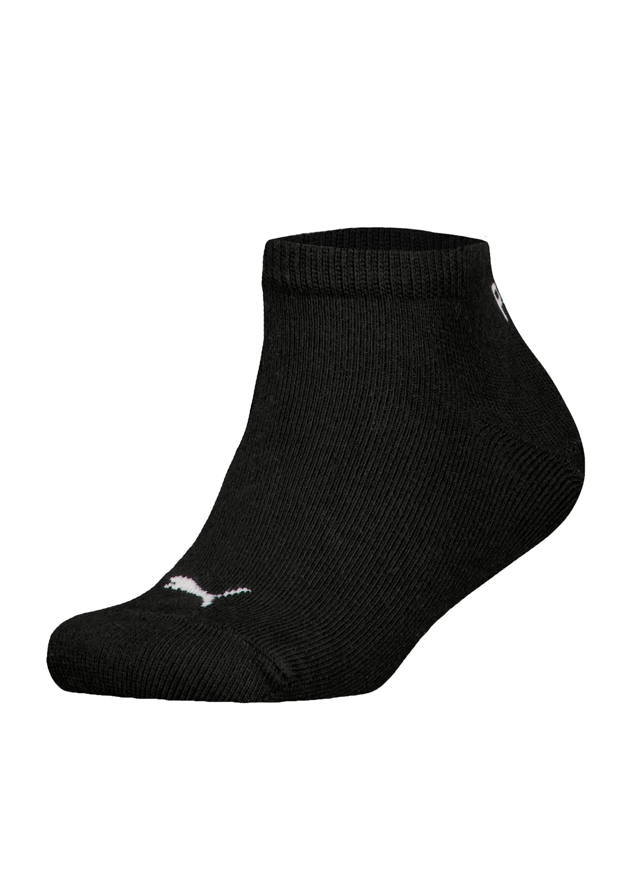 Sneakersocken PUMA "Socken Plain Sneaker 3P 3er Pack", Mädchen, Gr. 31-34, schwarz, Obermaterial: 72% Baumwolle CO. 14% Polyamid PA. 12% Polyester PES. 2% Elasthan EL., Socken Sneakersocken 3