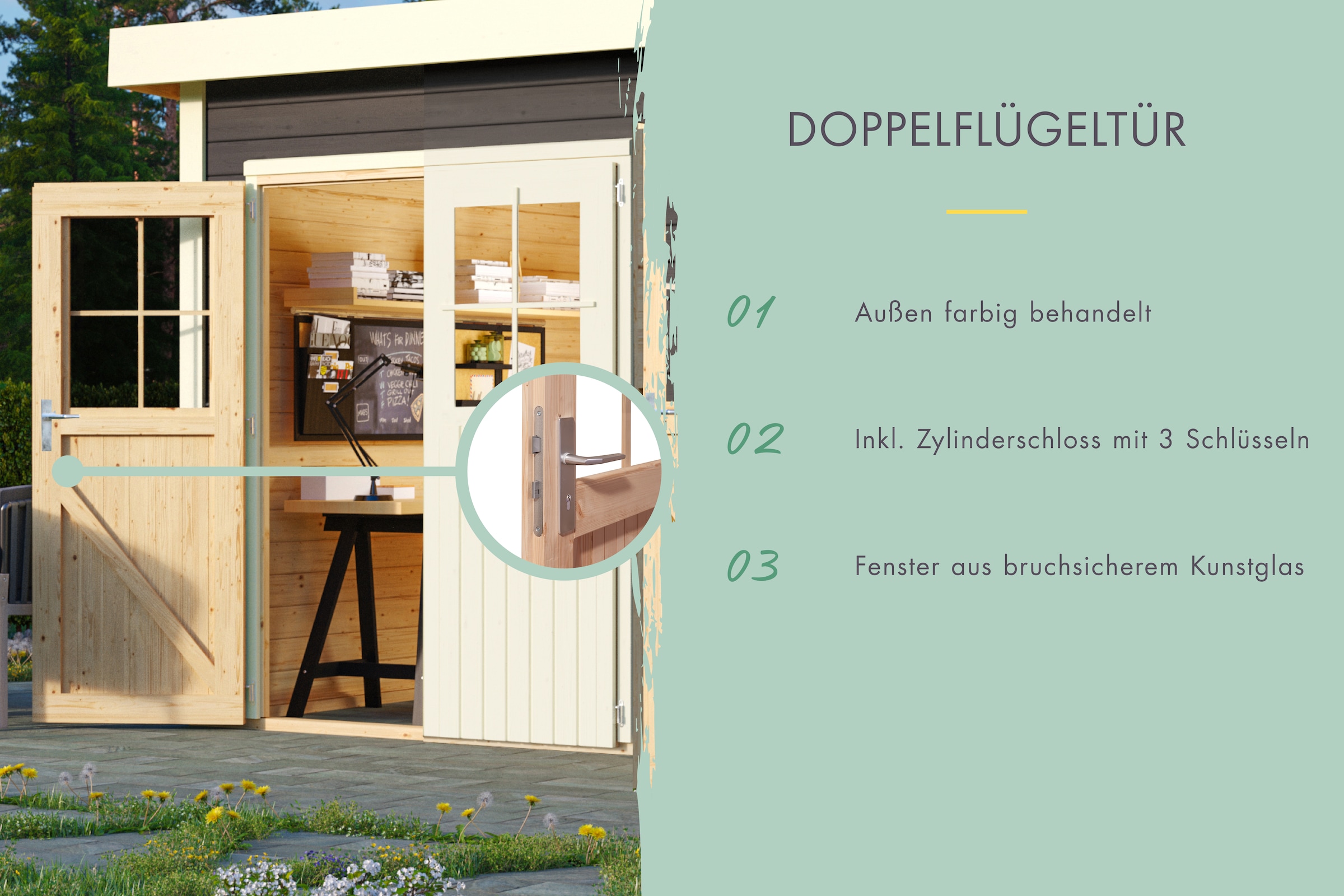 Karibu Gartenhaus »Tegel«