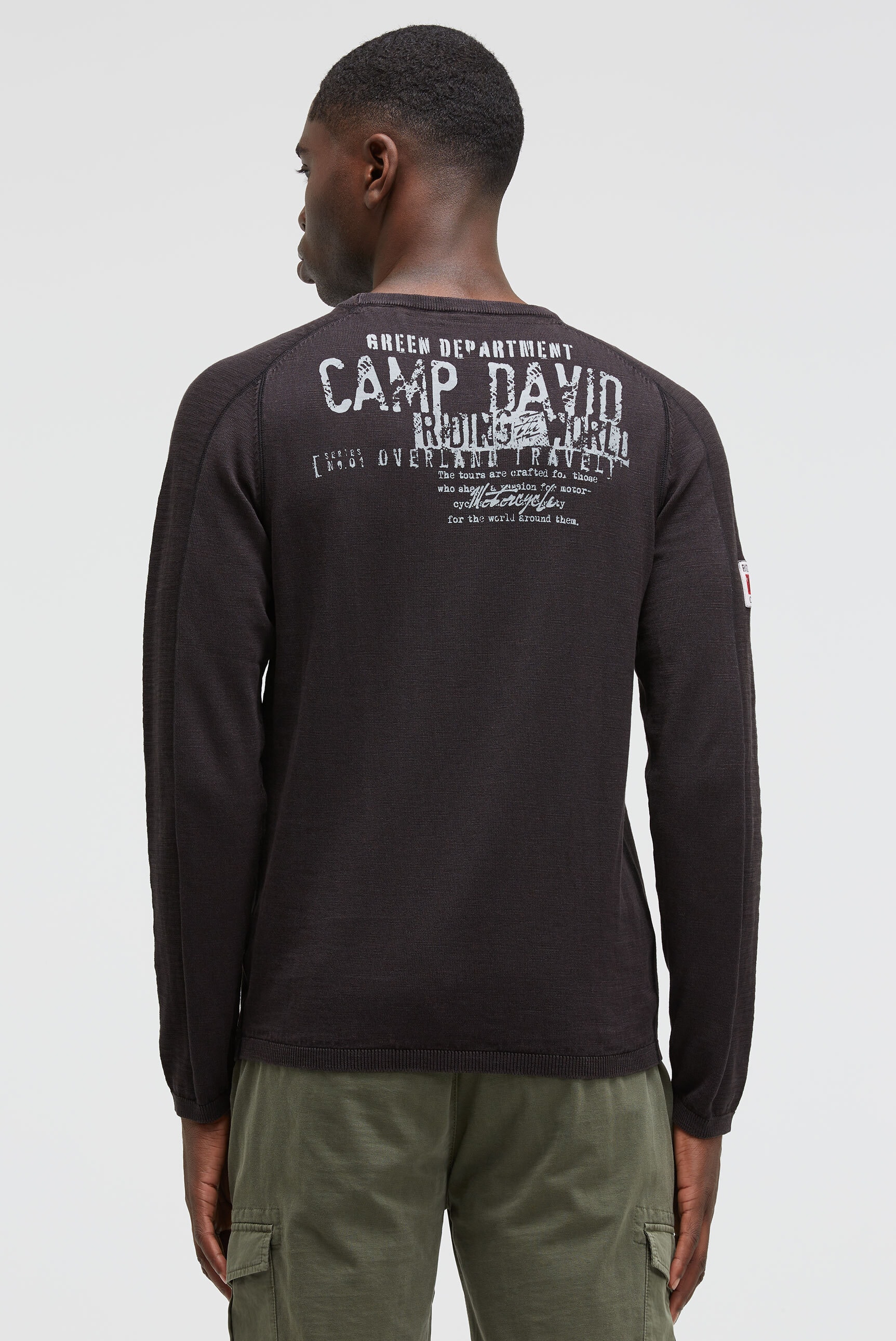 CAMP DAVID Rundhalspullover aus Baumwolle