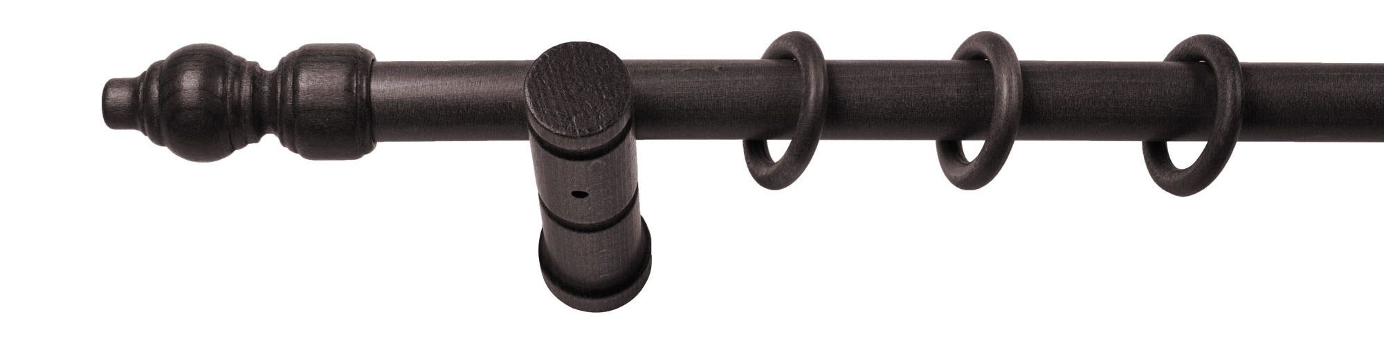 SN DECO GROUP Gardinenstange »Filigrano« 1 läufig-läufig Fixmaß 28 mm, Holz, verschiedene Längen und Farben, Komplettset