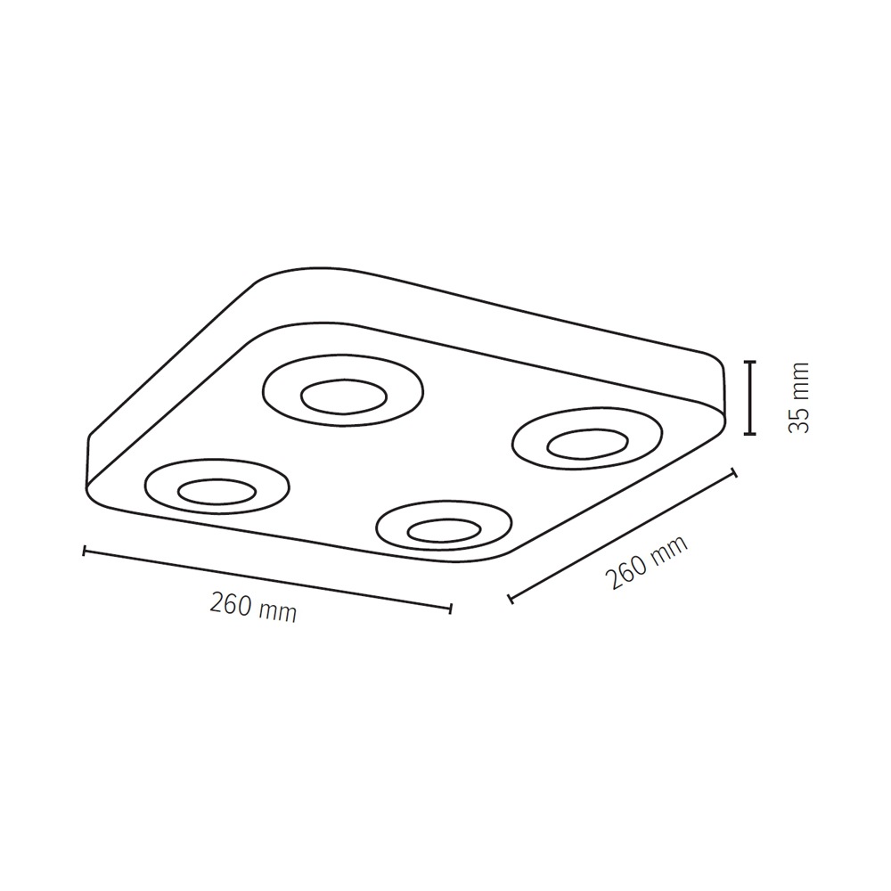 SPOT Light LED Deckenleuchte »SUNNIVA«, 4 flammig-flammig, Inklusive LED-Leuchtmittel, aus Eichenholz massiv, Naturprodukt