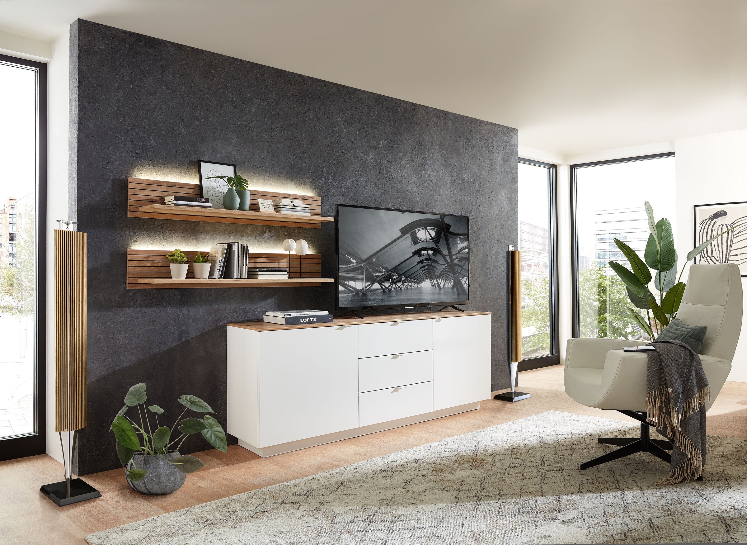 Innostyle Wandboard »Core, Wandbord Maße B/H/T 120x22x23 cm«, (1 St.), Wandbord mit 1 Boden inkl. LED Beleuchtung