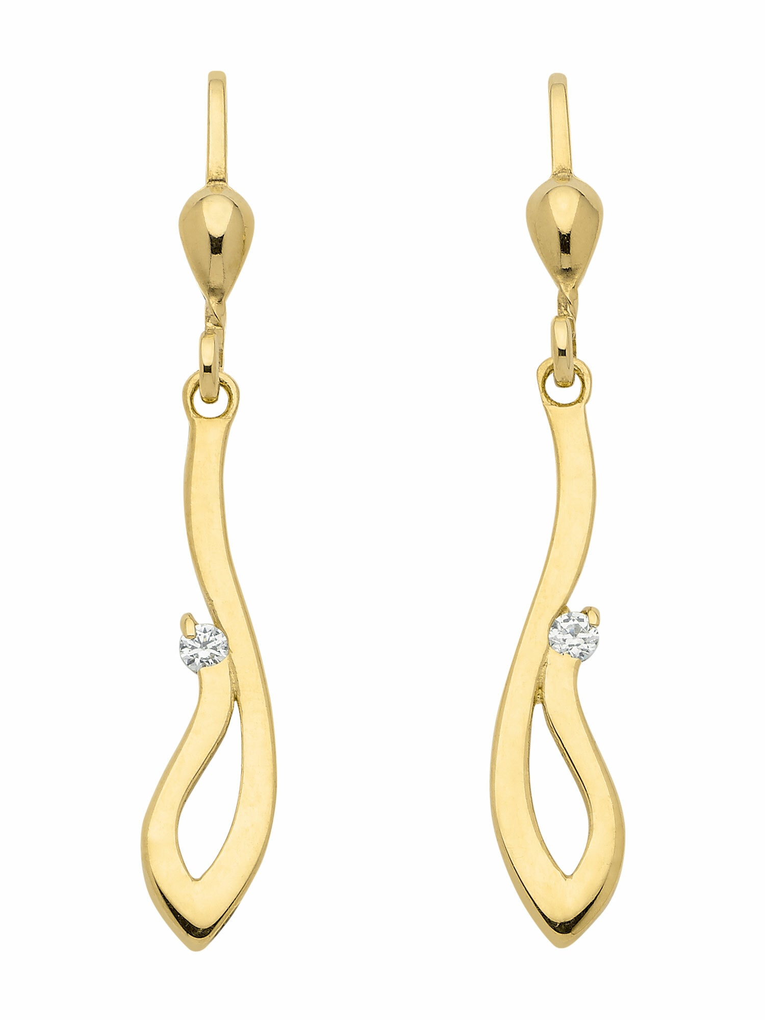 Adelia´s Paar Ohrhänger Gold Zirkonia« Damen mit Ohrhänger für mit »333 Zirkonia Ohrringe Goldschmuck