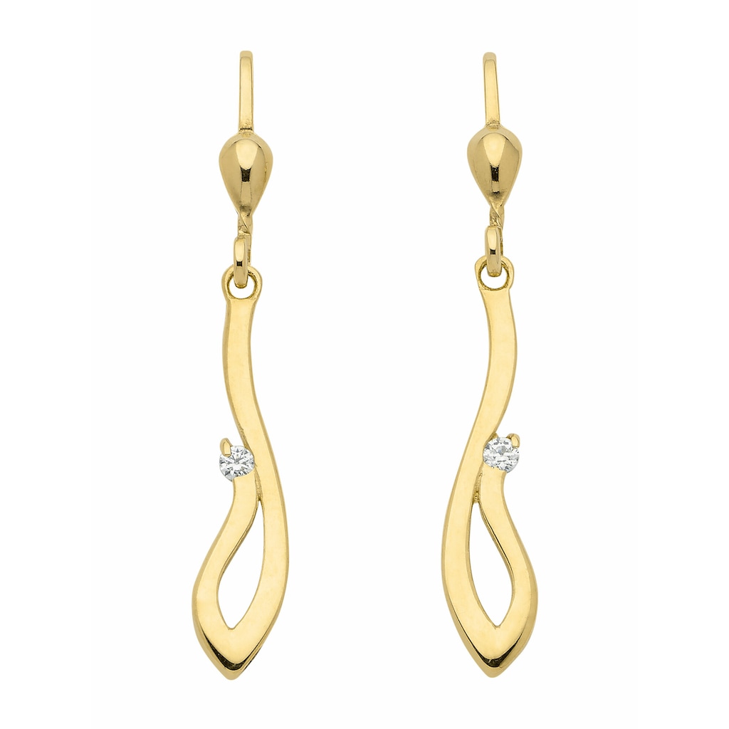 Adelia´s Paar Ohrhänger »333 Gold Ohrringe Ohrhänger mit Zirkonia« mit  Zirkonia Goldschmuck für Damen
