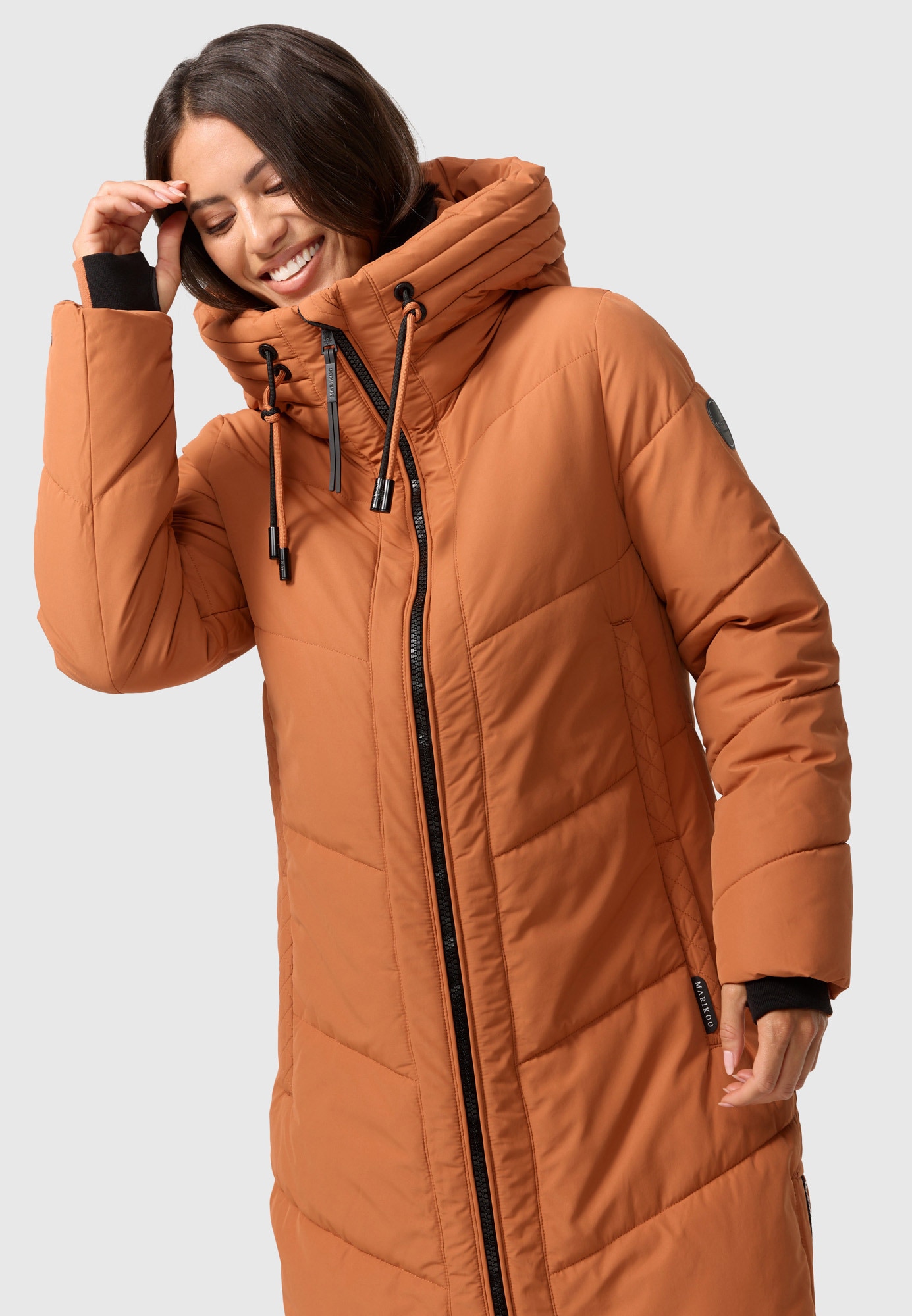 Marikoo Winterjacke »Nadaree Stepp BAUR Mantel mit großer Kapuze bestellen | XVI«
