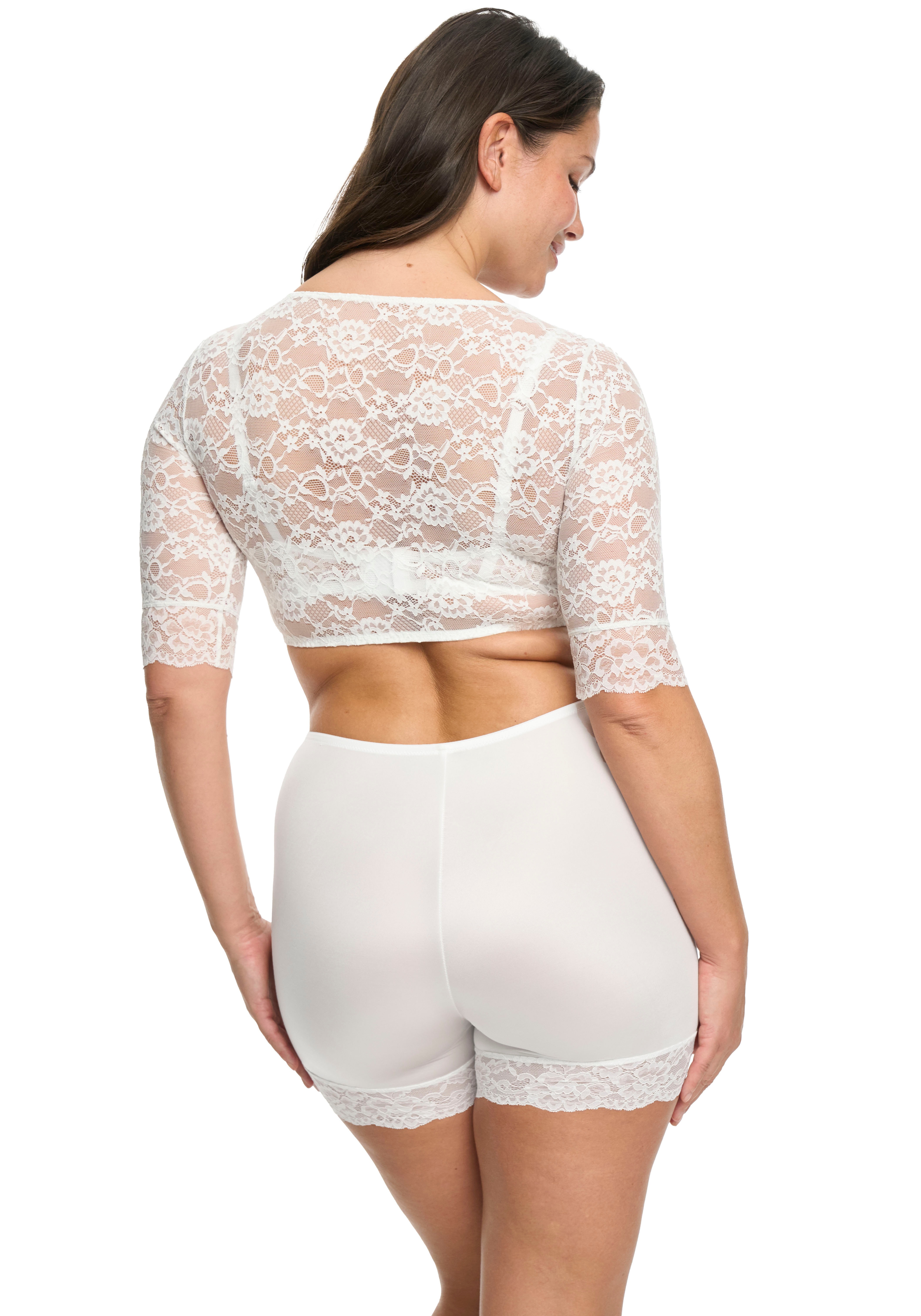 Thumbnail - Susa Dirndlbluse "Wiesn-Zauber" florale Spitze, halbarm, elastisch, V-Ausschnitt, feminin