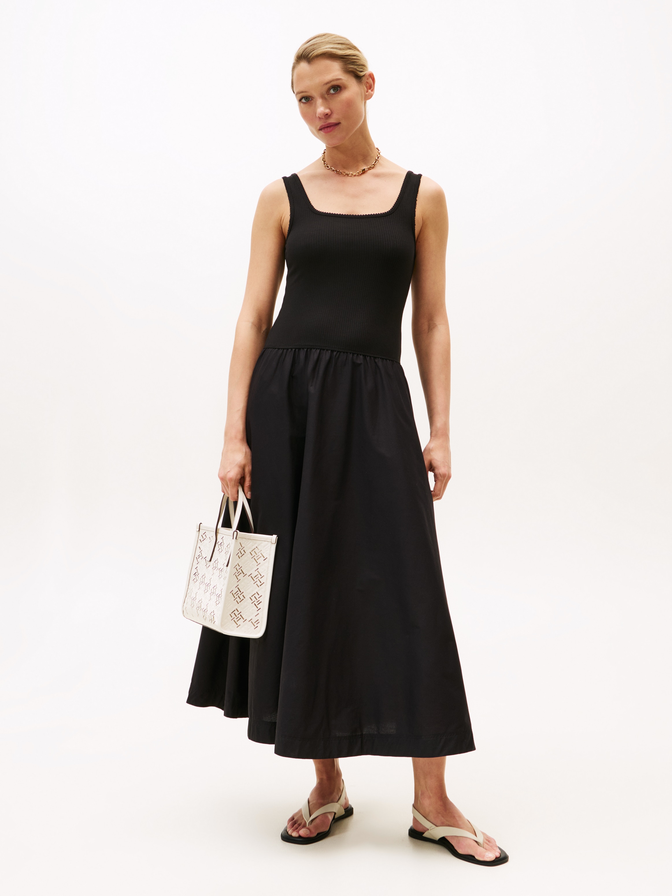 Tommy Hilfiger A-Linien-Kleid "5X2 RIB MIDI MIX F&F DRS" günstig online kaufen