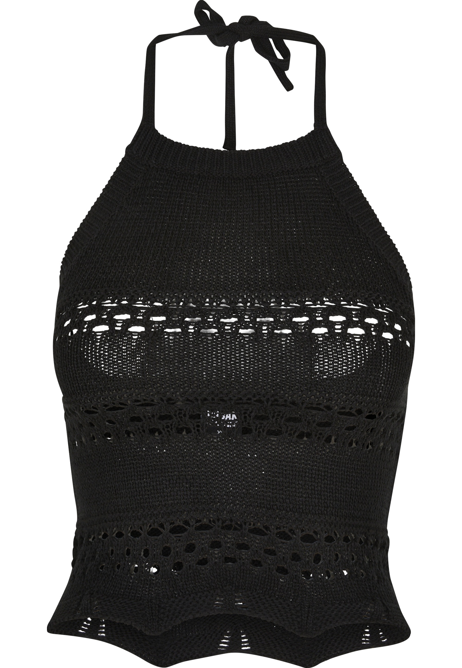 URBAN CLASSICS Tanktop "Urban Classics Damen Ladies Short Crochet Knit Neck günstig online kaufen