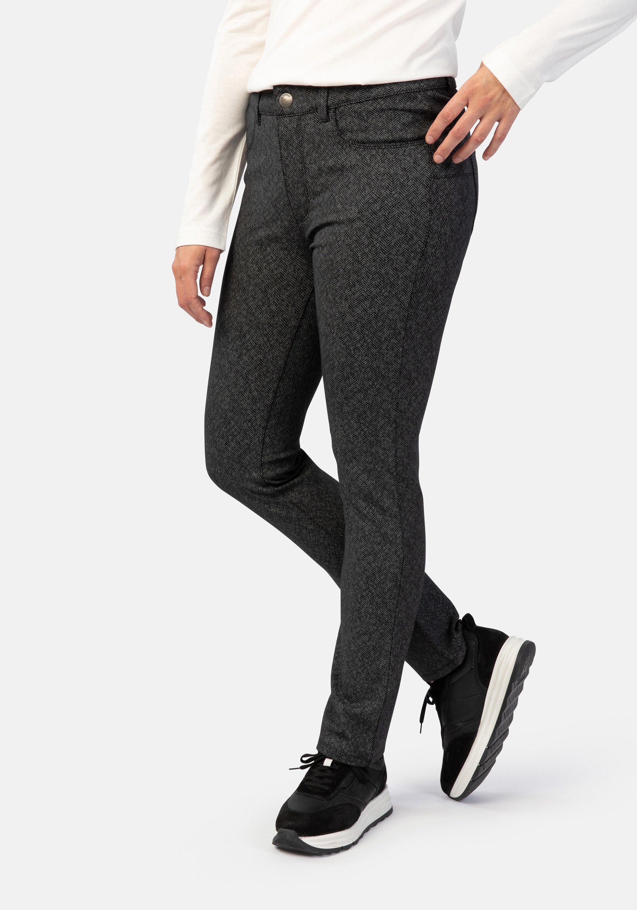 STOOKER WOMEN 5-Pocket-Hose "Milano Jersey Print Magic Shape Fit Jeans" Cas günstig online kaufen