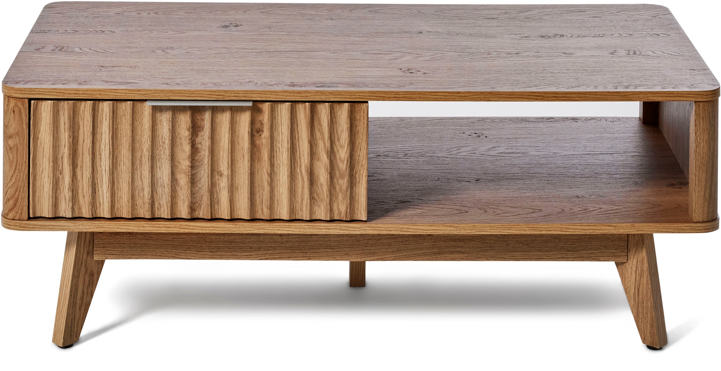 Thumbnail - Jahnke Couchtisch "WAVE COFFEE SK" 1 Stk. tlg. Couchtisch, Retro-Stil, Stauraum, Fronten in raffiniertem Wellendesign