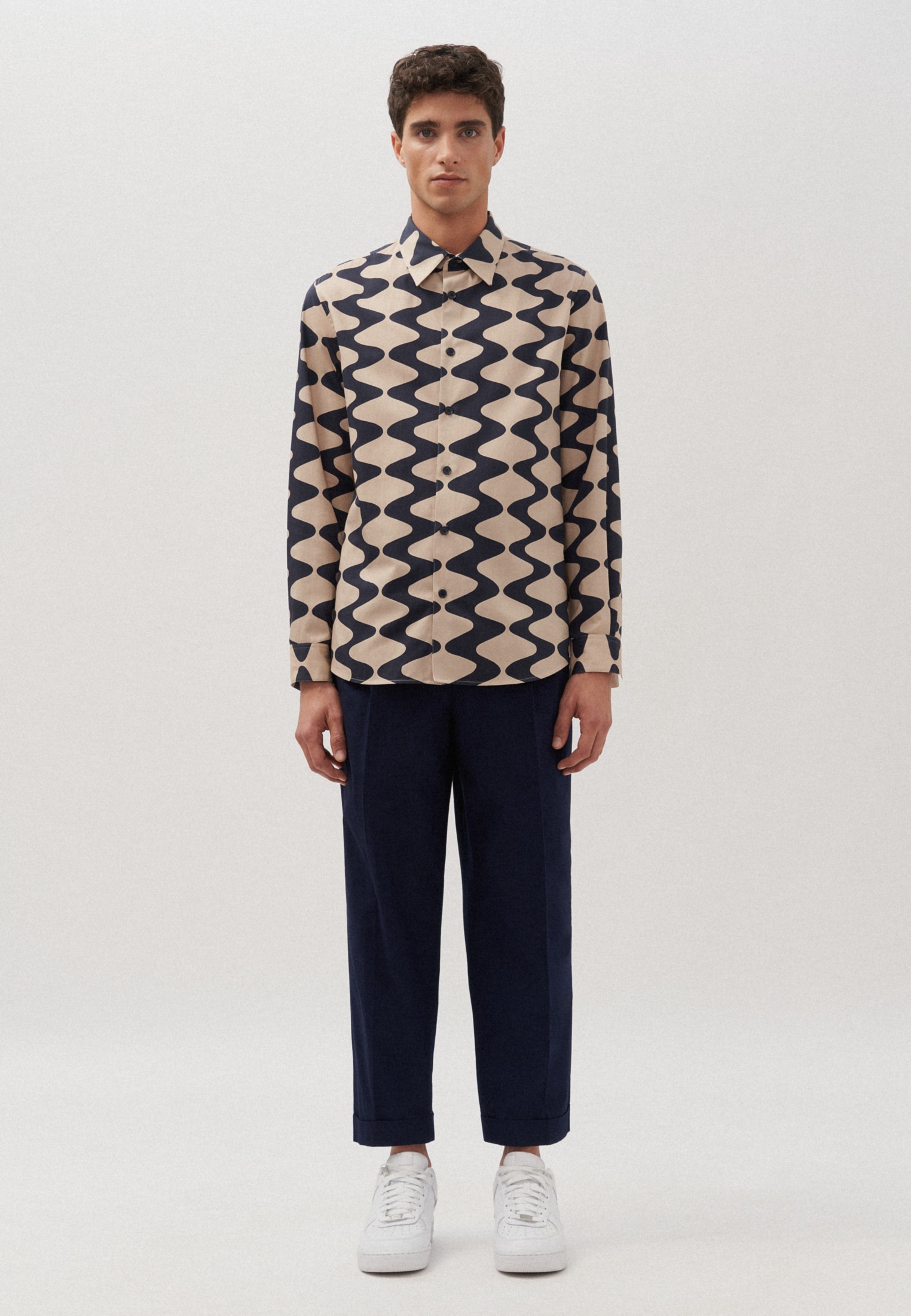 studio seidensticker "Studio" Regular Langarm Kentkragen Druck günstig online kaufen