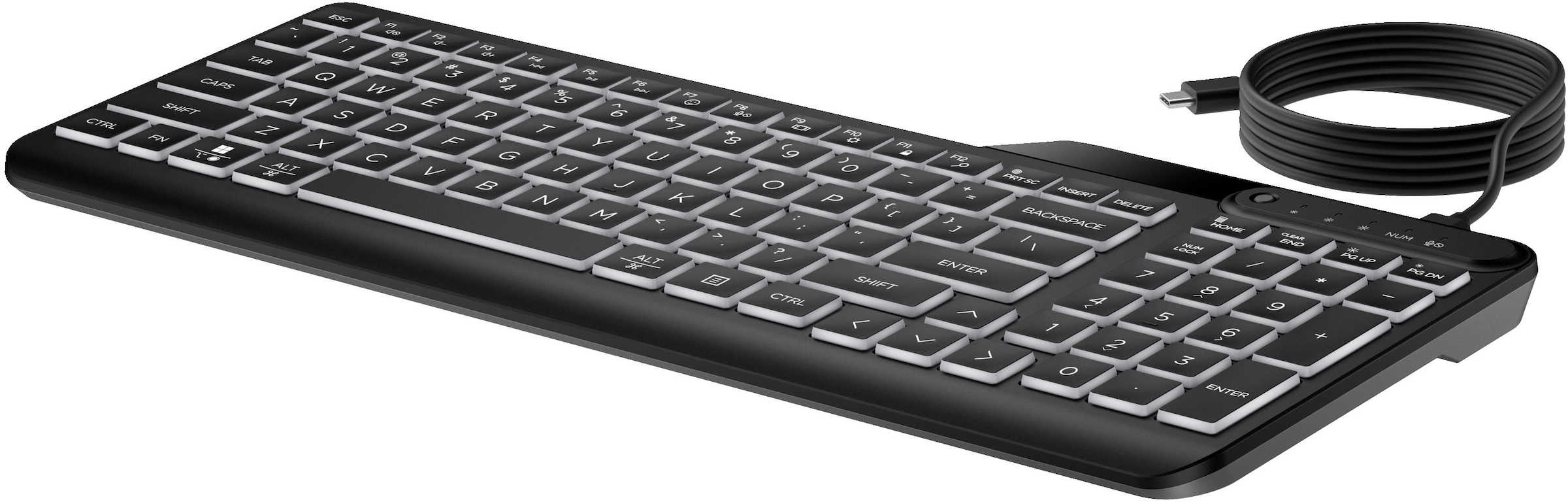 HP Tastatur »400 Backlit Wired Keyboard«, (Ziffernblock-Fn-Tasten)