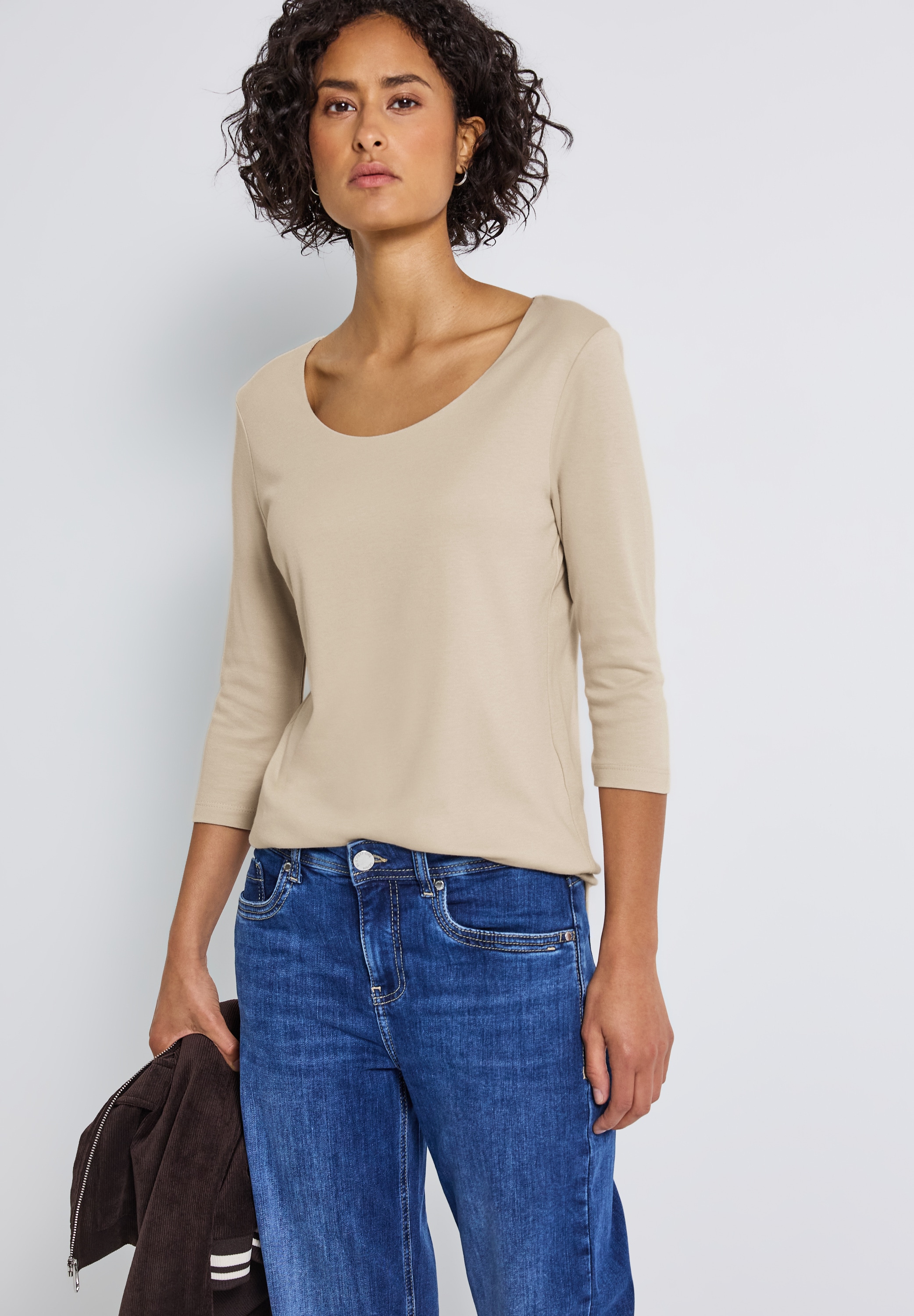 STREET ONE 3/4-Arm-Shirt "Style Pania" im Basic-Style, mit Rundhals günstig online kaufen