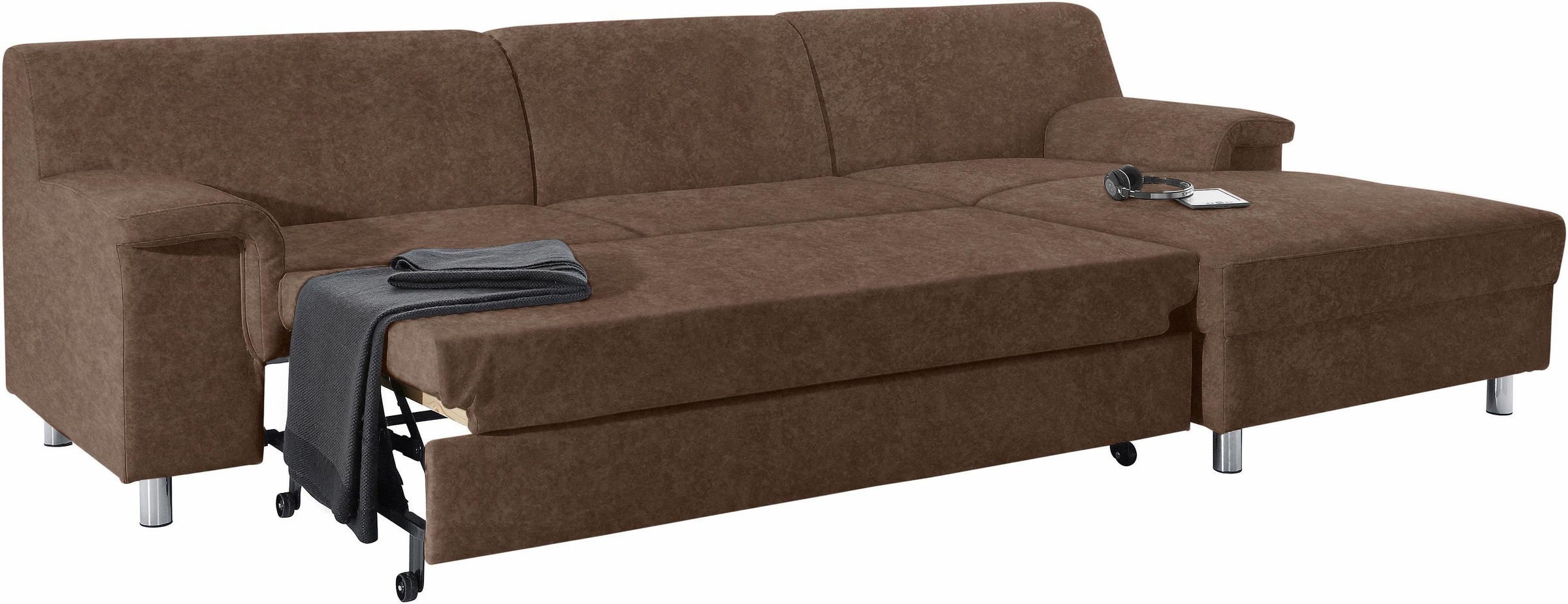 DOMO collection Ecksofa "Jamie, modern und elegant, Fußhöhe 9cm, L-Form," w günstig online kaufen