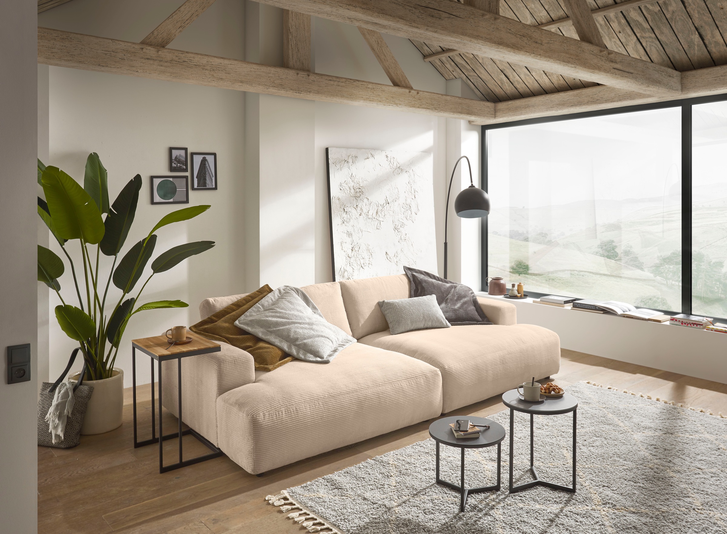 Musterring Loungesofa "Lucia Big Sofa, bequem, Mega-Sitzfläche, Cord Bezug, viel Platz" Cord-Bezug, Breite 292 cm