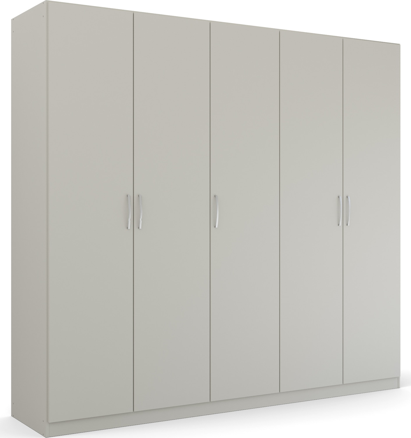 rauch Drehtürenschrank "Kleiderschrank Schrank Garderobe Ankleide PURE BY QUADRA SPIN" Breiten: 181/226/271 cm, Höhe 210 cm, mit Spiegel, in puristischem Design, Griffe alufarben MADE IN GERMANY