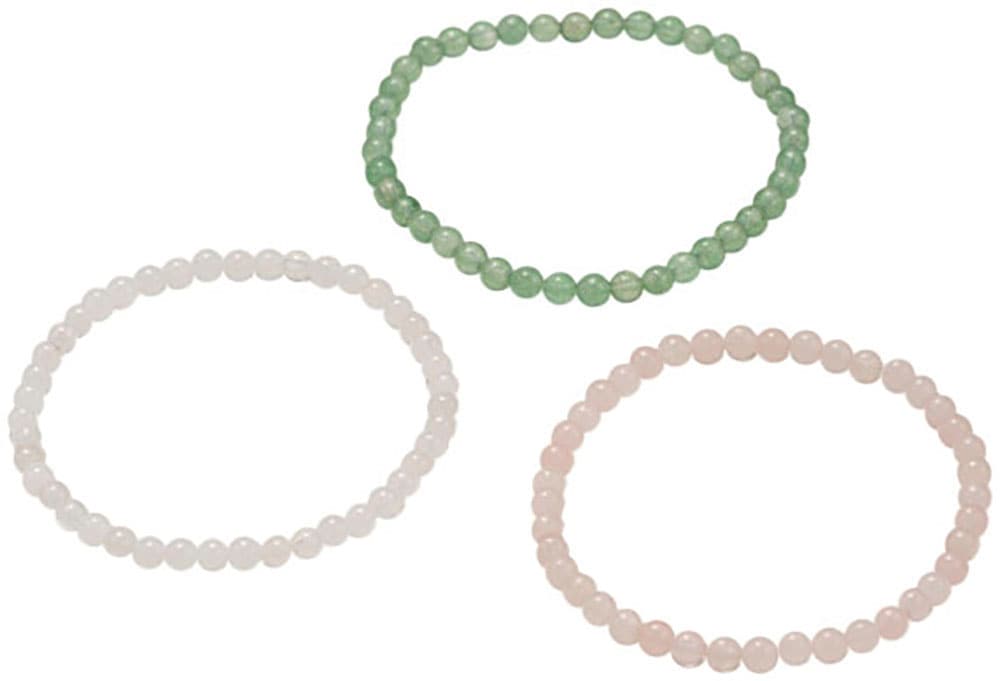 Firetti Armband Set »Multipack Schmuck Geschenk Armschmuck Armketten Edelstein«, (Set, 3 tlg.), Made in Germany - mit Aventurin, Jade, Rosenquarz