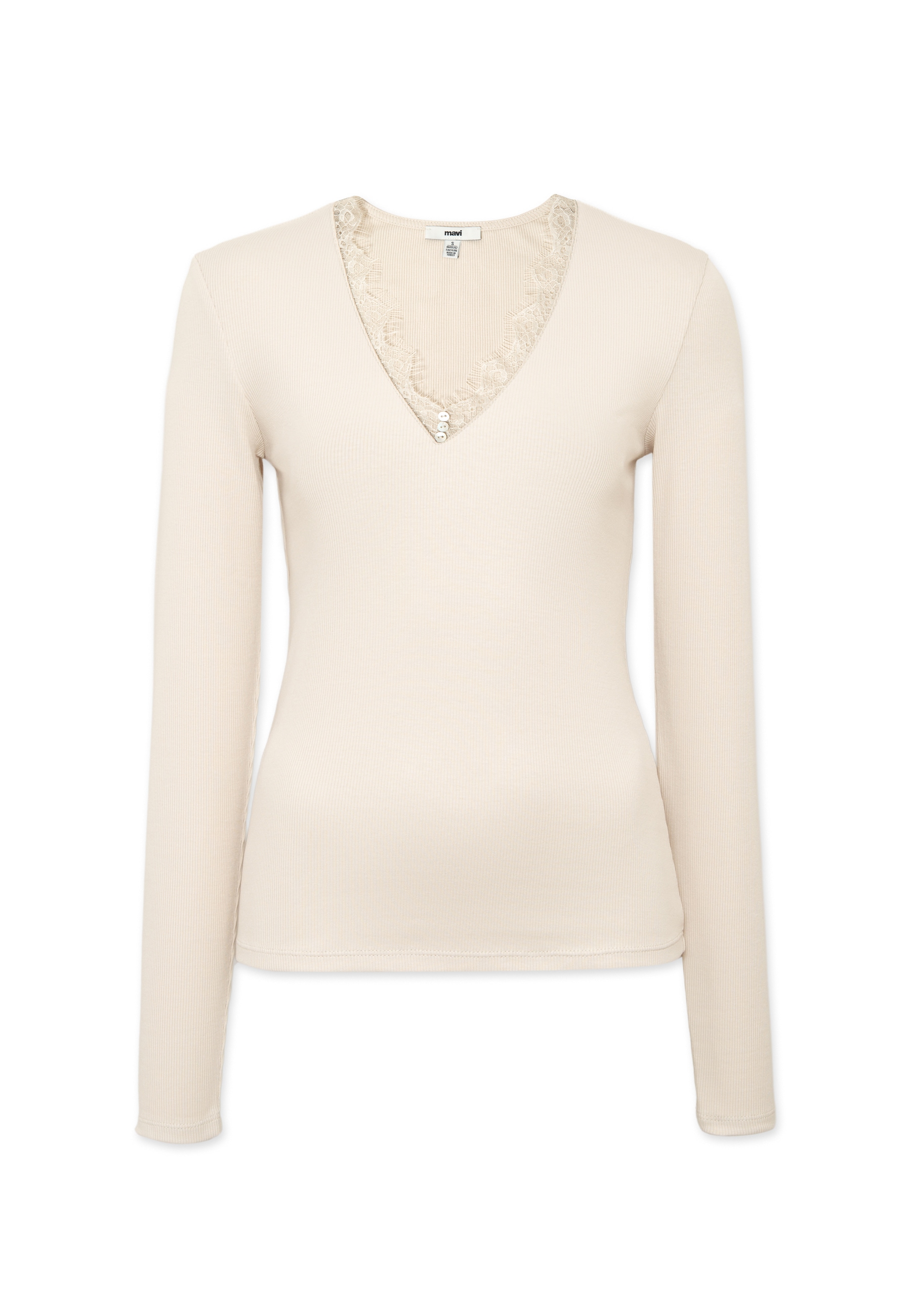Mavi Langarmshirt »FASHION JERSEY« Spitzen Top