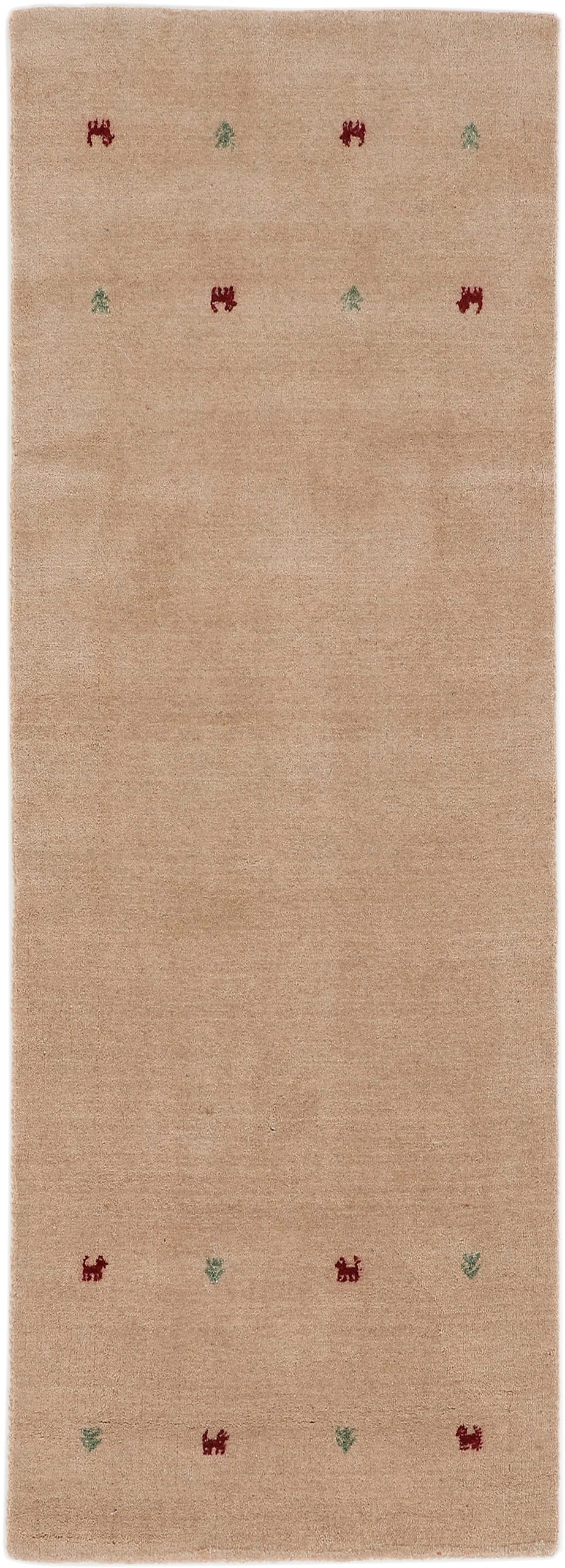 carpetfine 1100000002199 "Gabbeh Uni, auch als Läufer und Rund erhältlich" rechteckig 15 mm Höhe reine Wolle, handgewebt, Gabbeh Loom Tiermotiv, große Farbauswahl