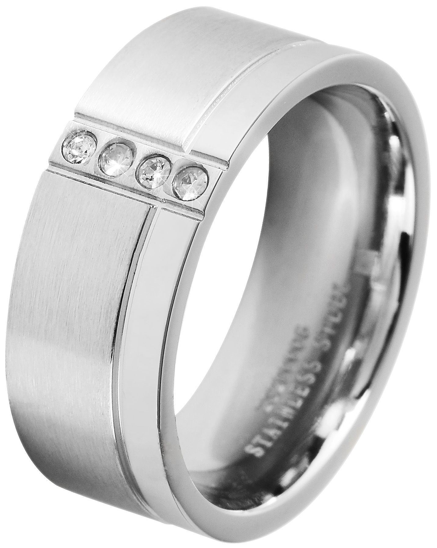 Adelia's Stainless Steel Ring Silver Size 54