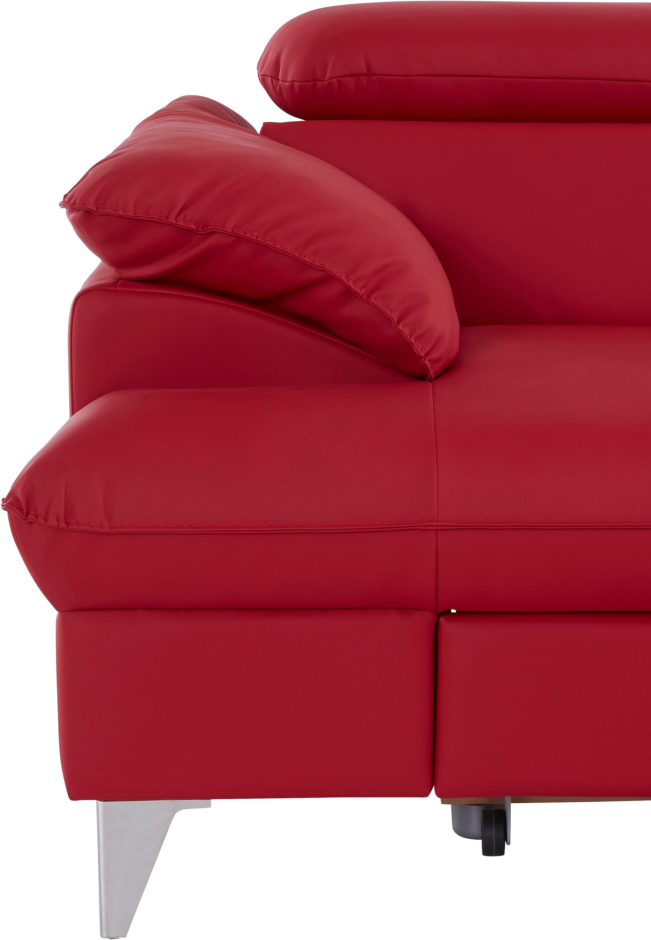 COTTA Ecksofa »Caluso L-Form«, mit Kopfteilverstellung, wahlweise mit Bettfunktion & Bettkasten