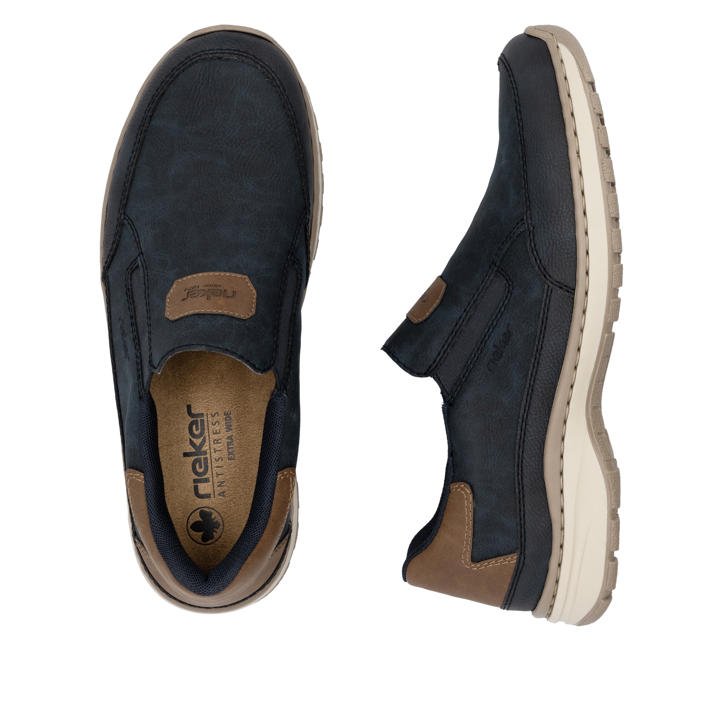 Rieker Slipper, Slip-on-Sneaker, Freizeitschuh, Halbschuh mit Gummizug