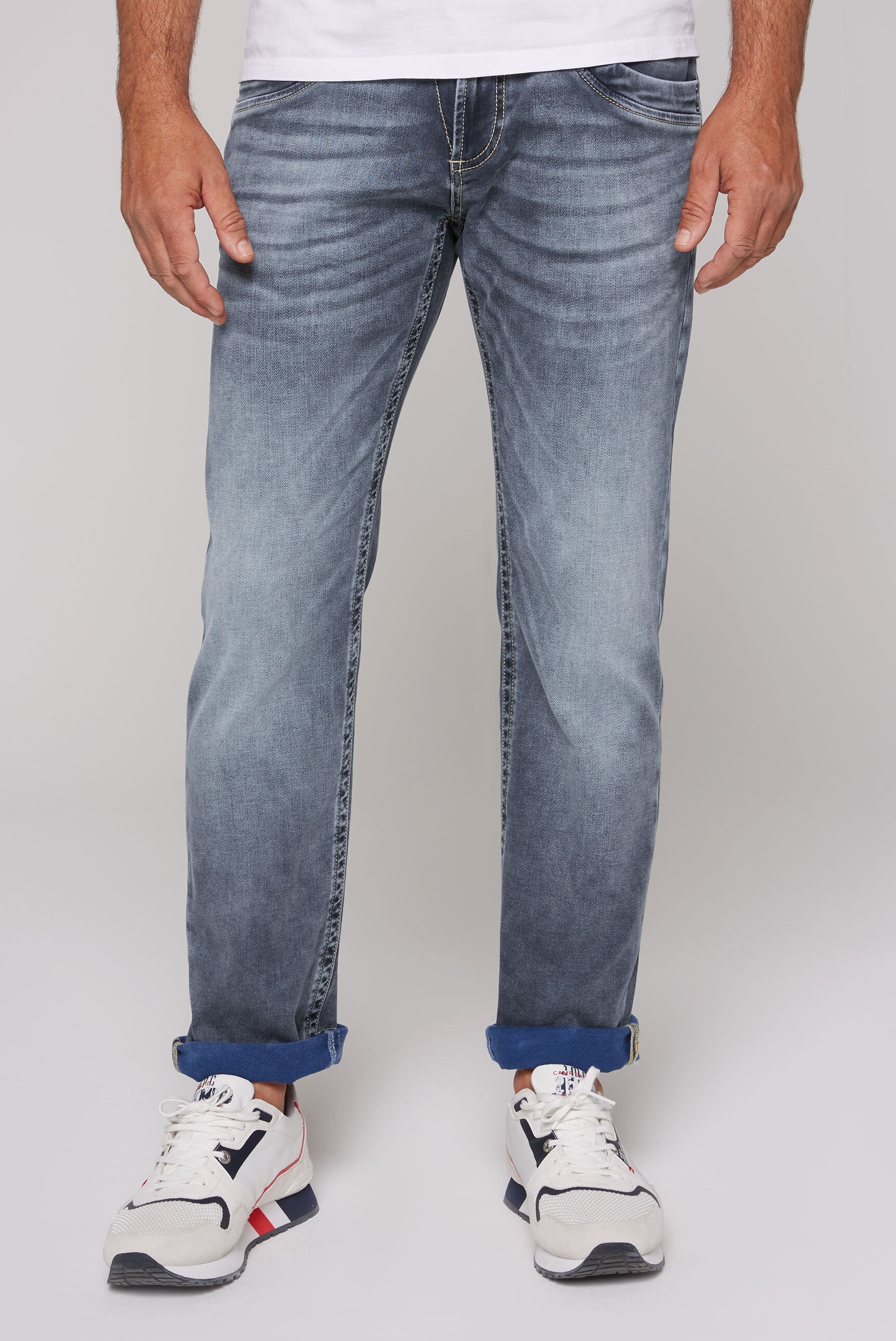 CAMP DAVID Regular-fit-Jeans, mit Verschluss für ▷ | BAUR Knopfleiste