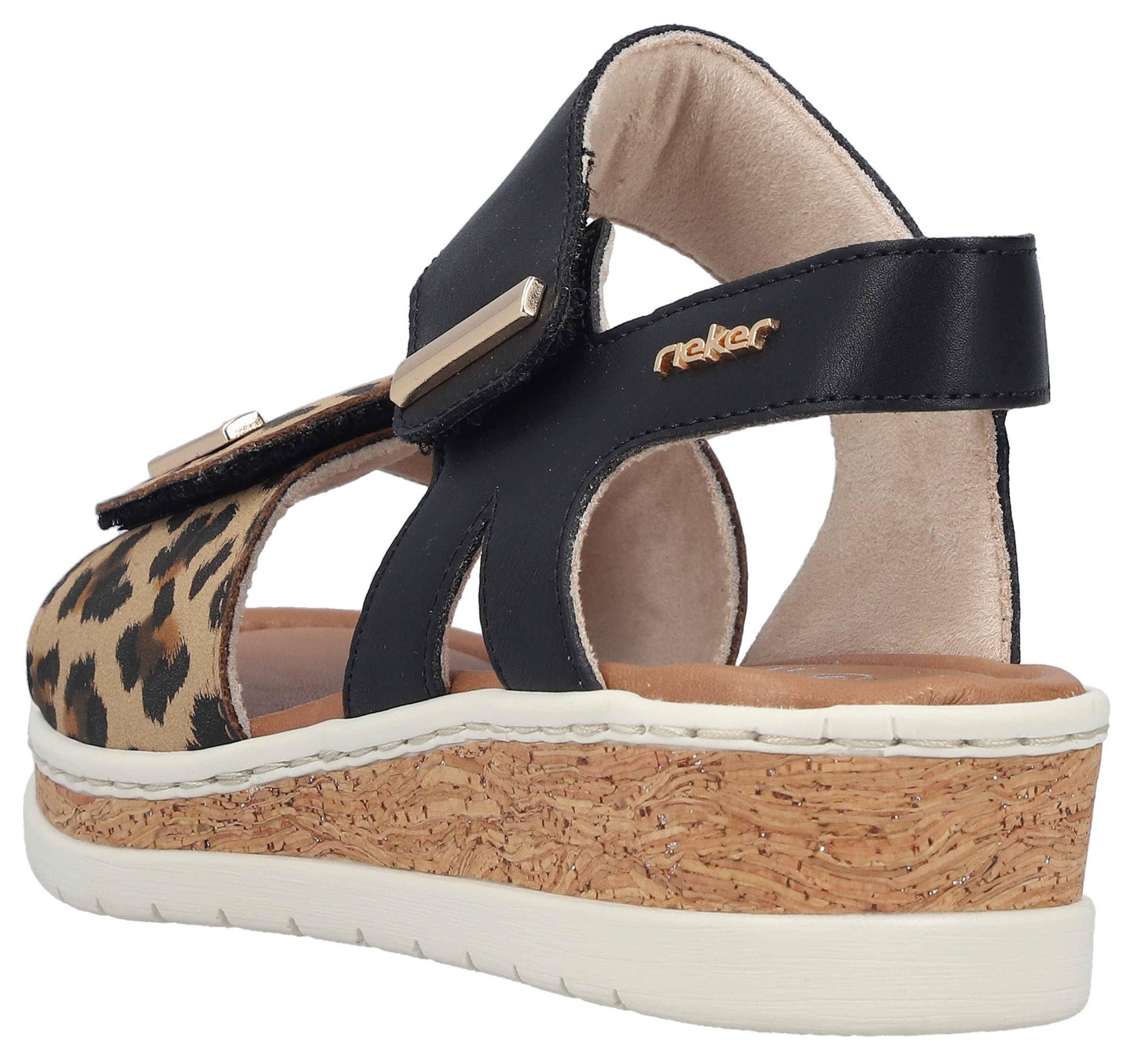 Rieker Keilsandalette  Sommerschuh, Keilsandalette, Plateausandale mit Klett