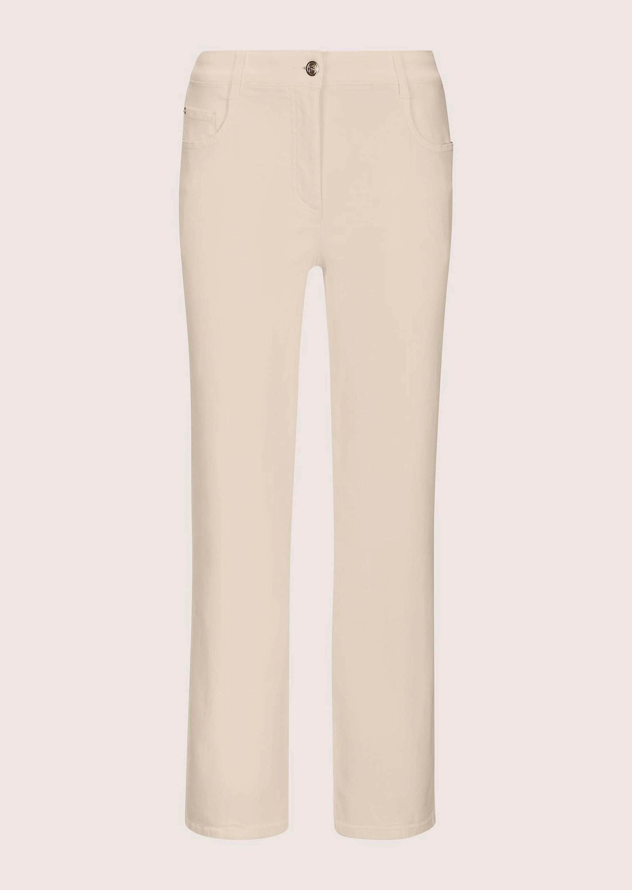 MADELEINE Regular-fit-Jeans "Jeans Baumwollhose mit Saumabnähern" Jeans mit modischem Saumabnäher