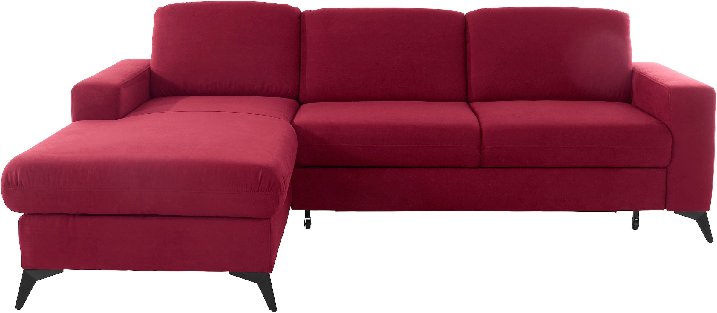 Home affaire Ecksofa »Lolland L-Form« Wahlweise mit Bettfunktion und Bettkasten, Federkern