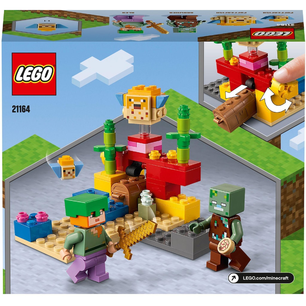 LEGO® Konstruktionsspielsteine »Das Korallenriff (21164), LEGO® Minecraft«, (92 St.)