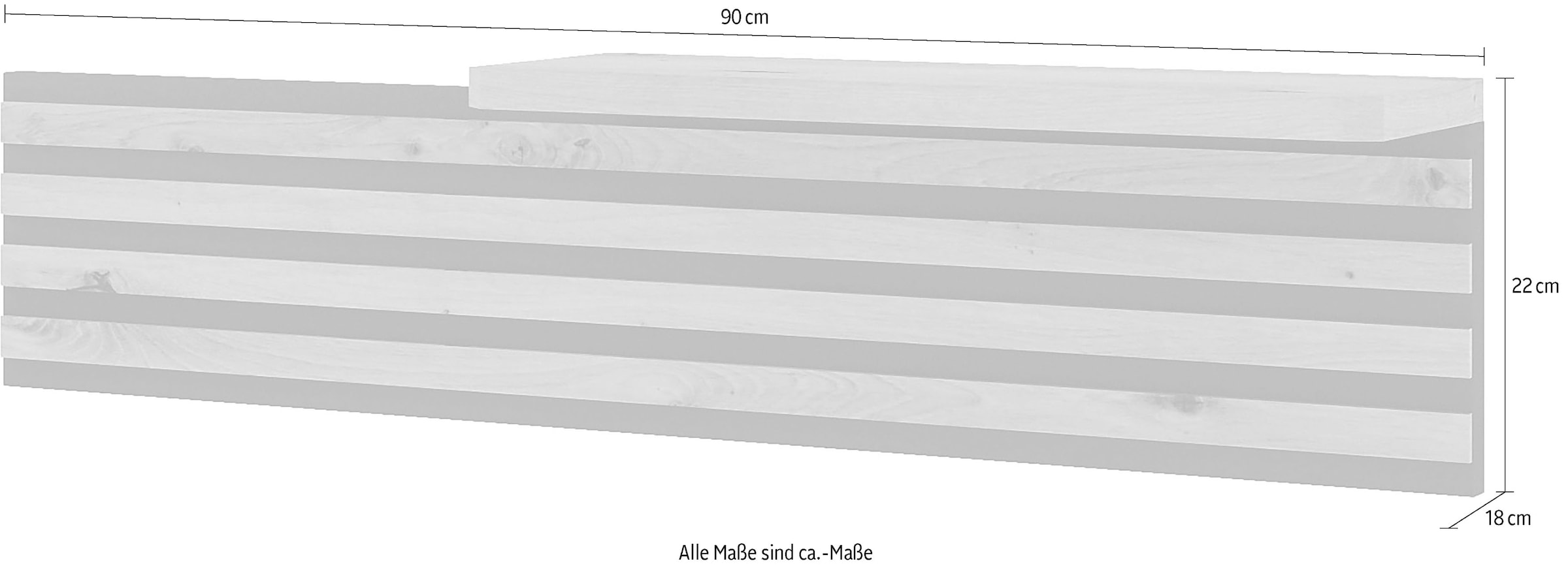 Musterring Aufsatzpaneel »Isabelle«, (Wird als Paar geliefert), 2er-Set, für Nachtschrank der Serie Isabelle, Lamellen in Bianco-Eiche