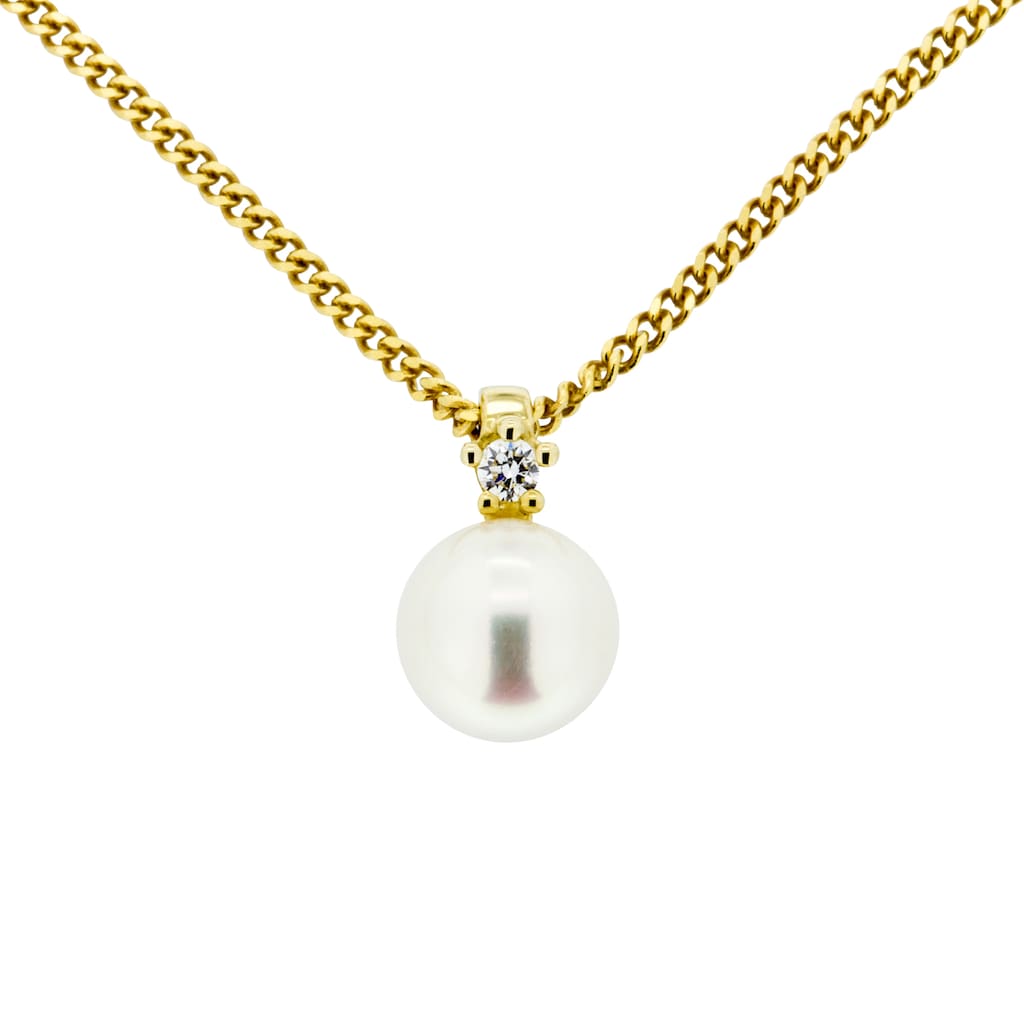 Orolino Kette mit Anhänger »585/- Gelbgold Brillant + Perle«