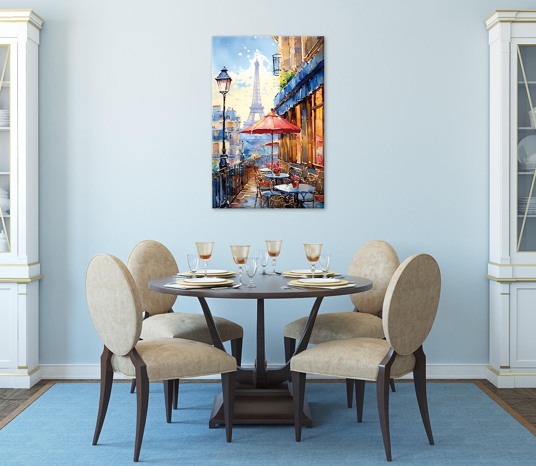 Bönninghoff Leinwandbild »Wandbild CAFE IN PARIS 60x90 cm – Leinwandbild Keilrahmen Deko modern« Cafe | Frankreich | Gebäude | Paris | Restaurant & Cafés | Stadt | Städte 1 Stk. tlg. auf Keilrahmen gespannt