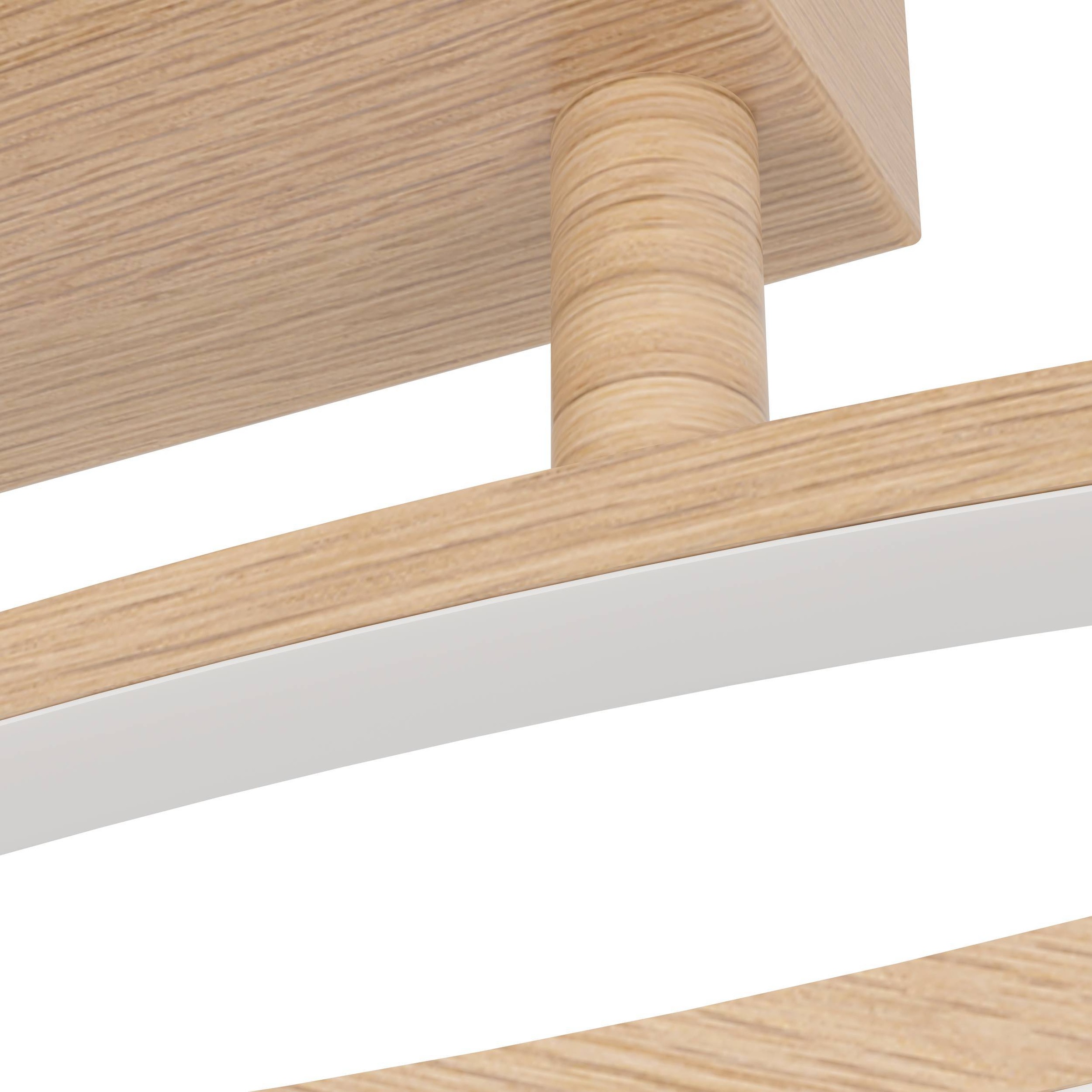 EGLO Deckenleuchte »Grisolia Deckenlampe, Wohnzimmerlampe, Metall und Kunststoff, Lampe« LED-Modul 1 Stk. Neutralweiß Wand-/Deckenleuchte - L85 x B6 x H15 cm - braun - 12W inkl.