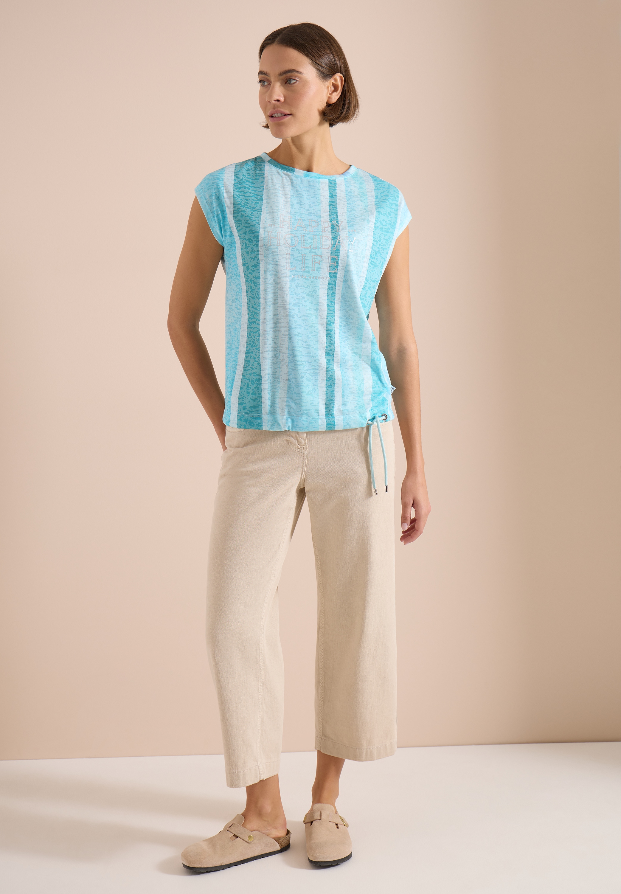 Cecil Rundhalsshirt im Streifen-Design