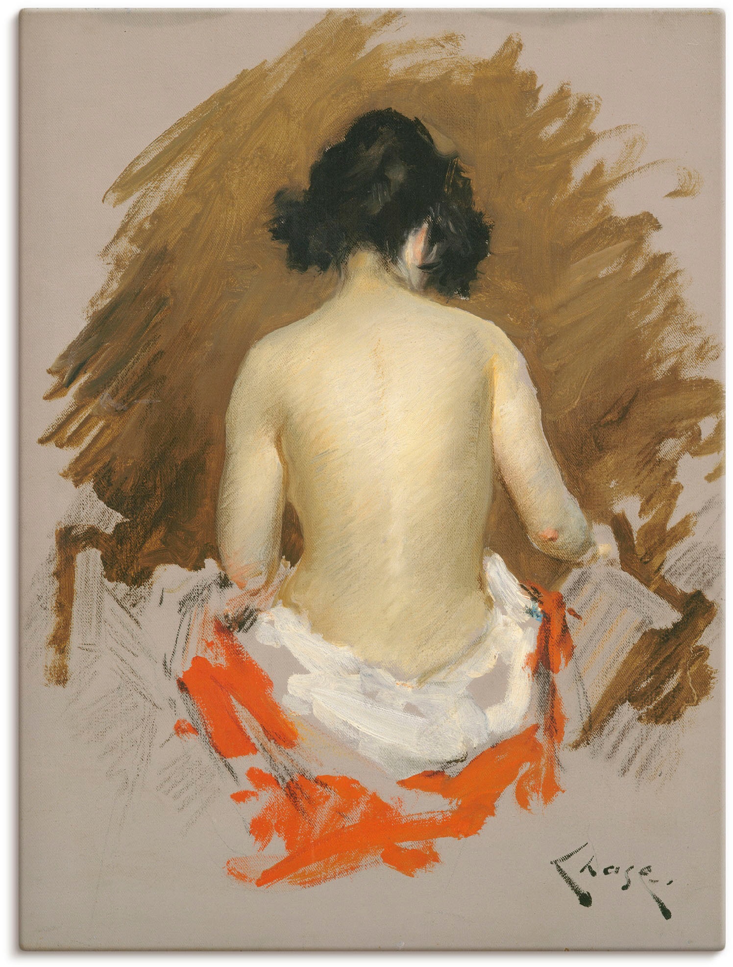 Artland Leinwandbild »Akt, um 1901«, Erotische Bilder, (1 St.), auf Keilrahmen gespannt