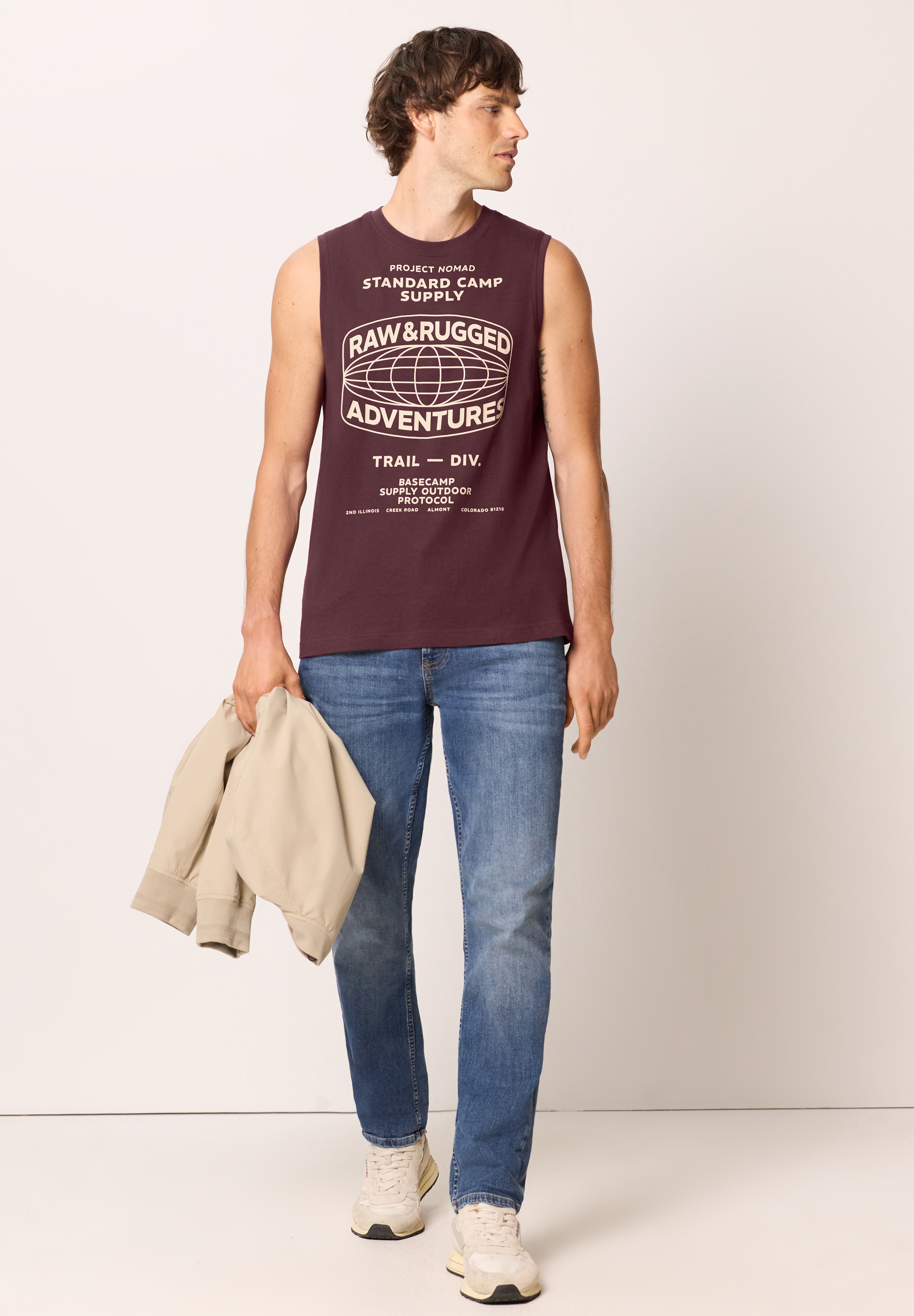 STREET ONE MEN Tanktop aus reiner Baumwolle