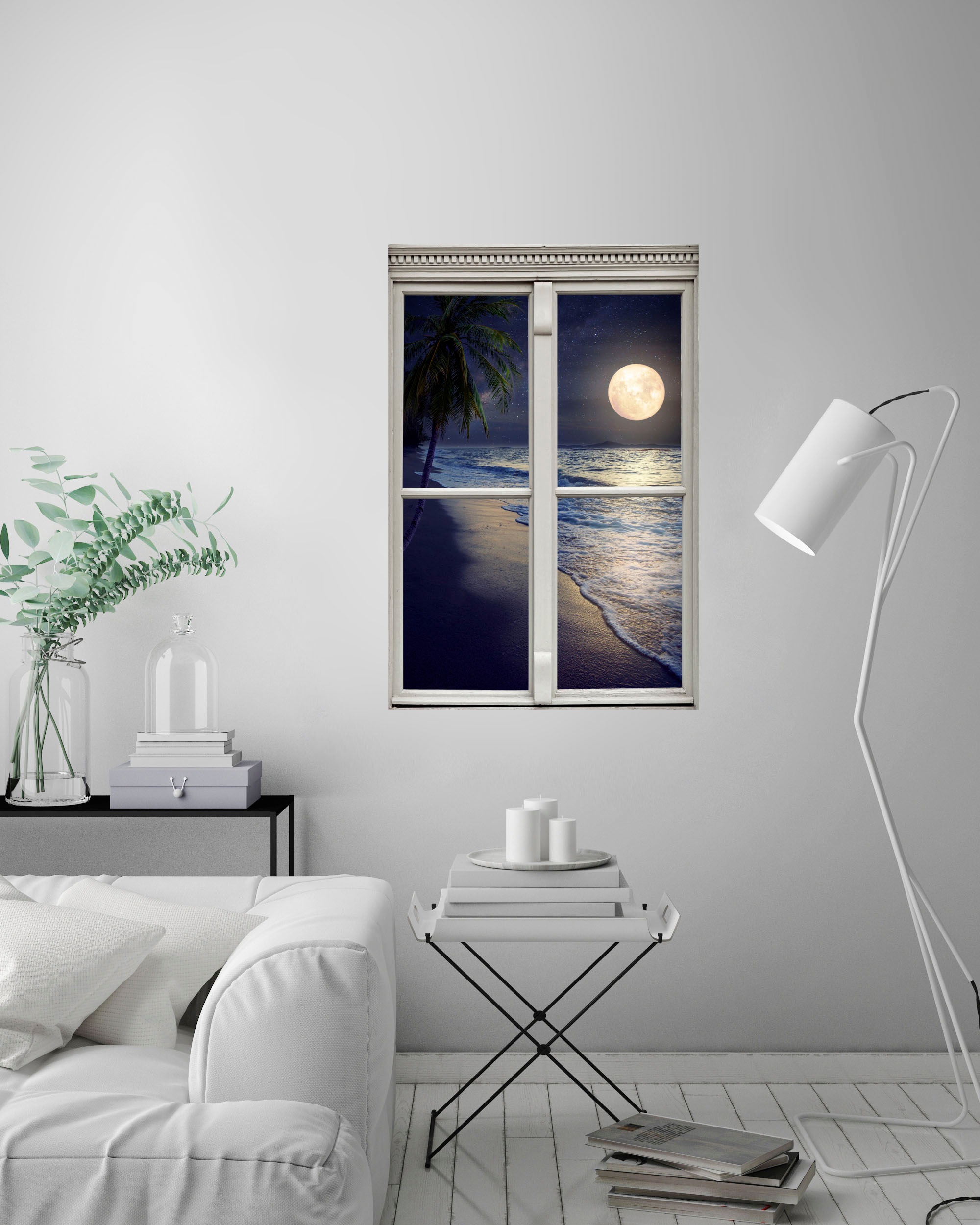 queence Wandsticker »Vollmond«, Wandbild, selbstklebend, Wanddeko