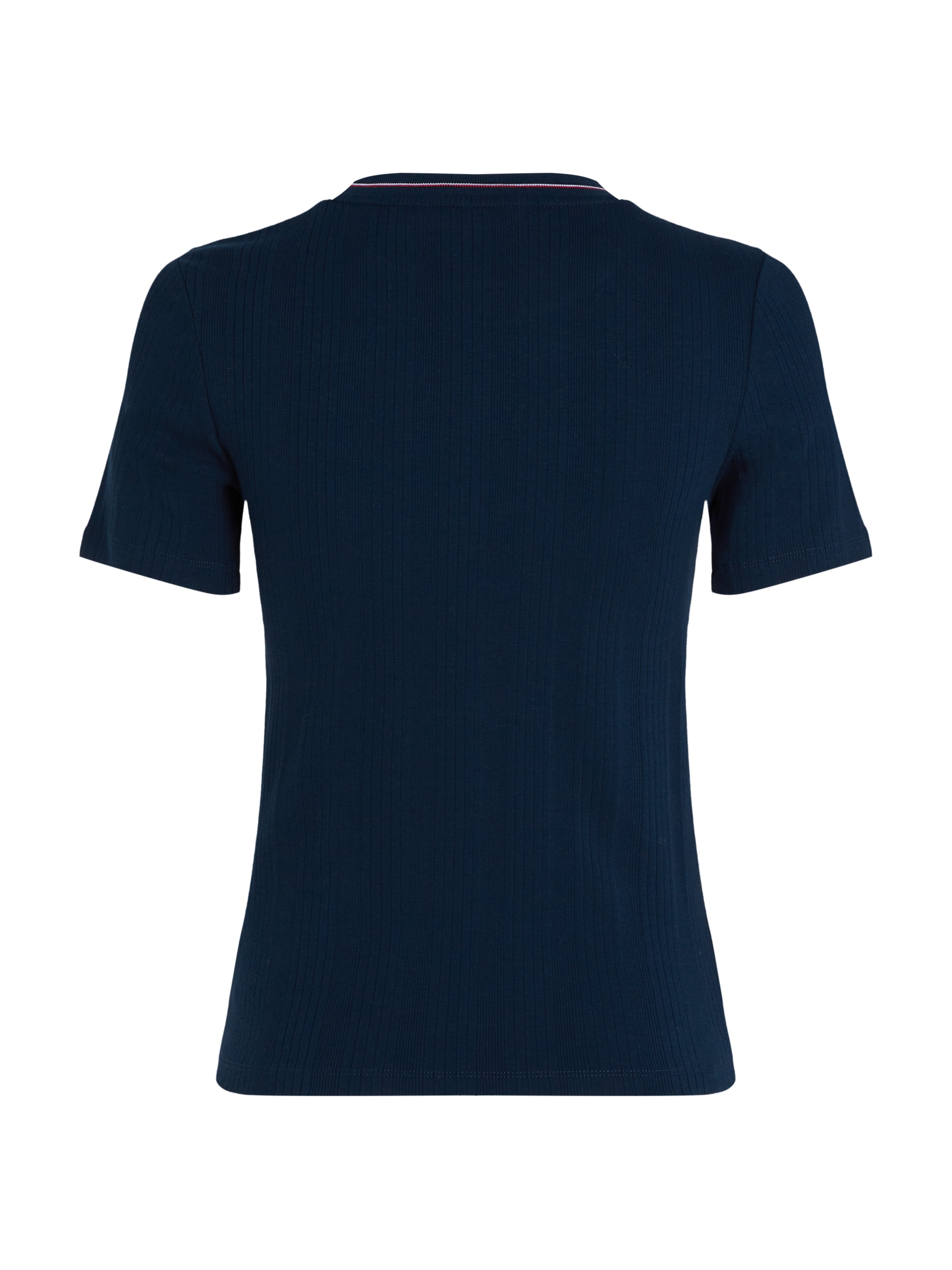 Tommy Hilfiger T-Shirt »RWB SLIM TEE SS C-NK«, mit Kontrast-Details, Struktur
