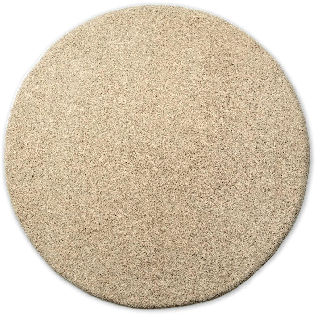 Wohnen Teppiche andas Hochflor-Teppich »Ilvi«, rund, 31 mm Höhe, besonder weich durch Microfaser extra flauschig sand