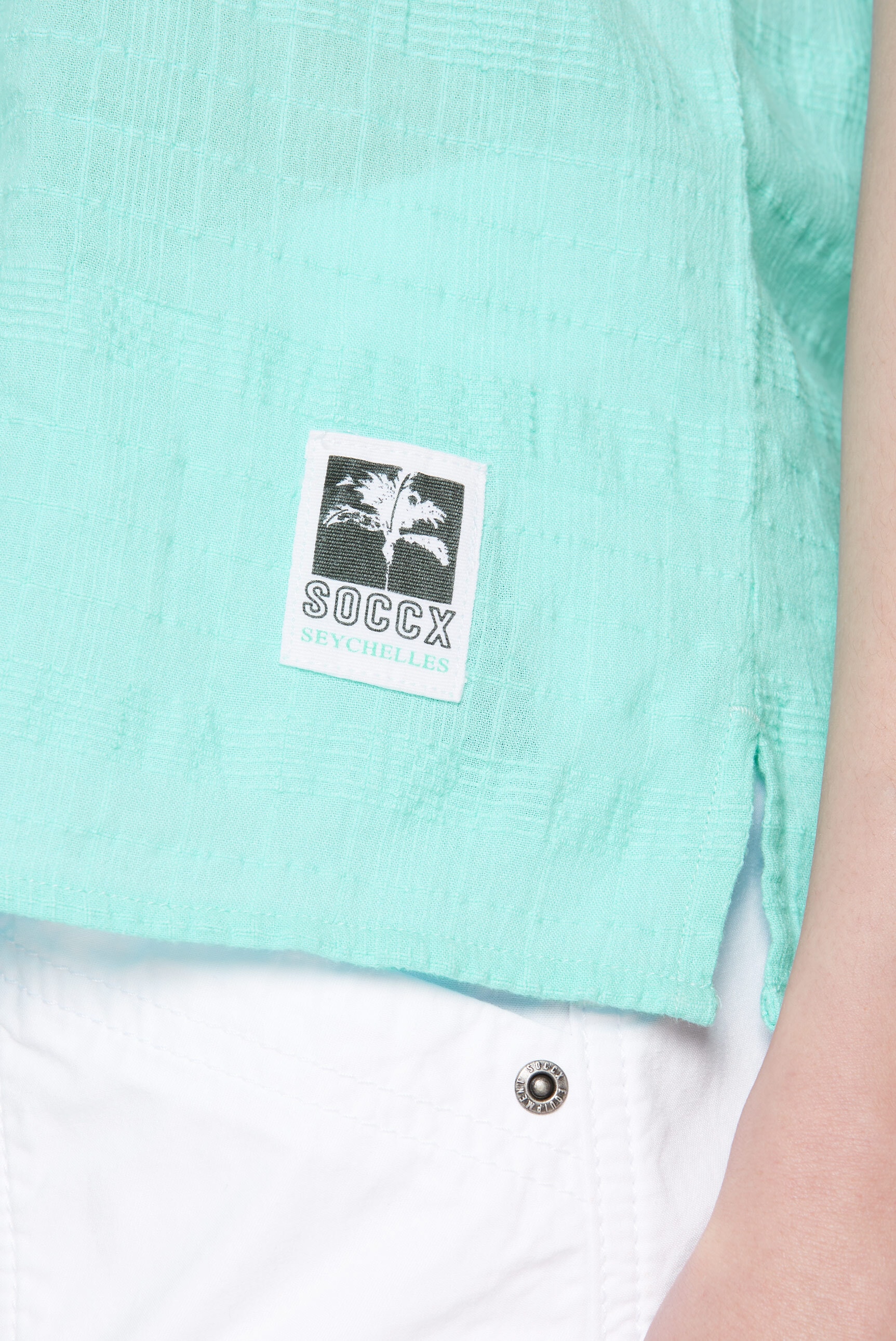 SOCCX Schlupfbluse, im Turn-Up-Look