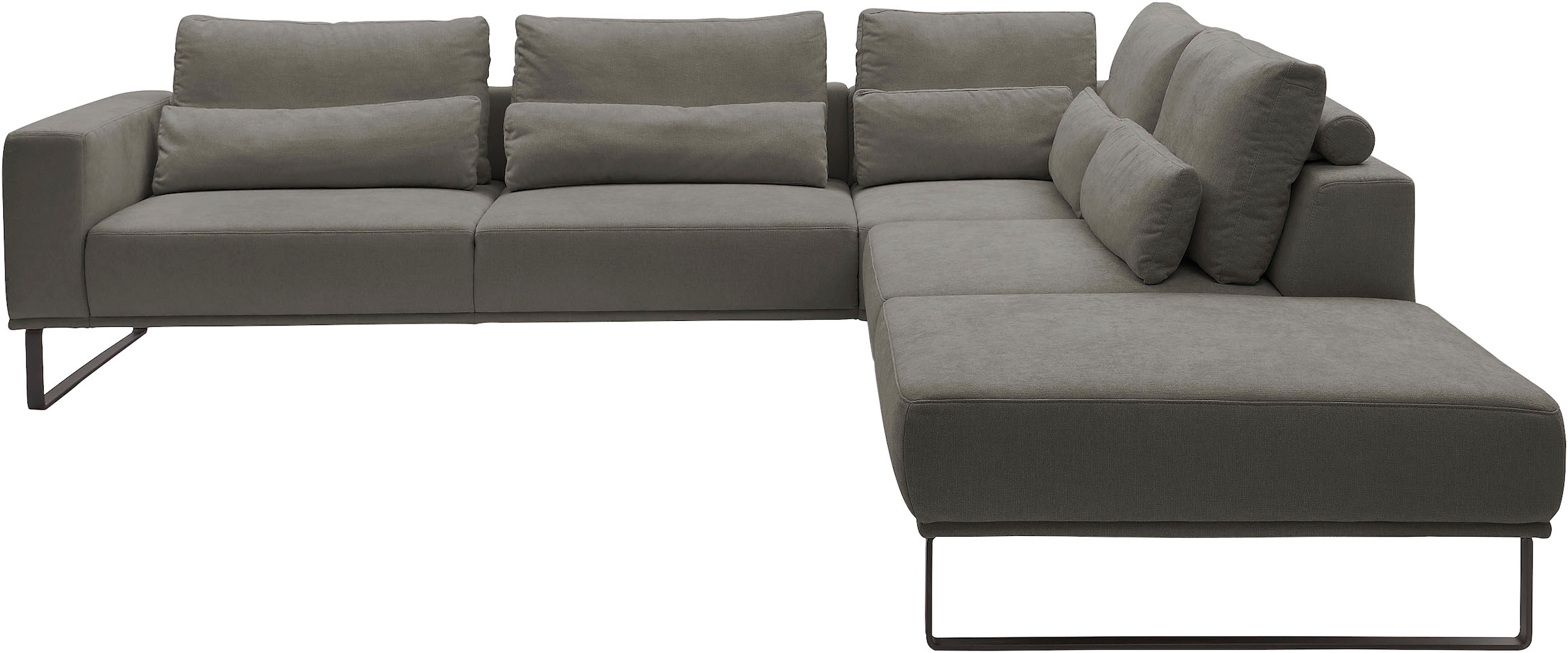 Musterring "JustB PM100 Federkern & Kaltschaum, bequem, Breite 308cm, L-Form" mit Sitztiefenverstellung und Kissen, mit Metallkufe, Maße 290x308 cm