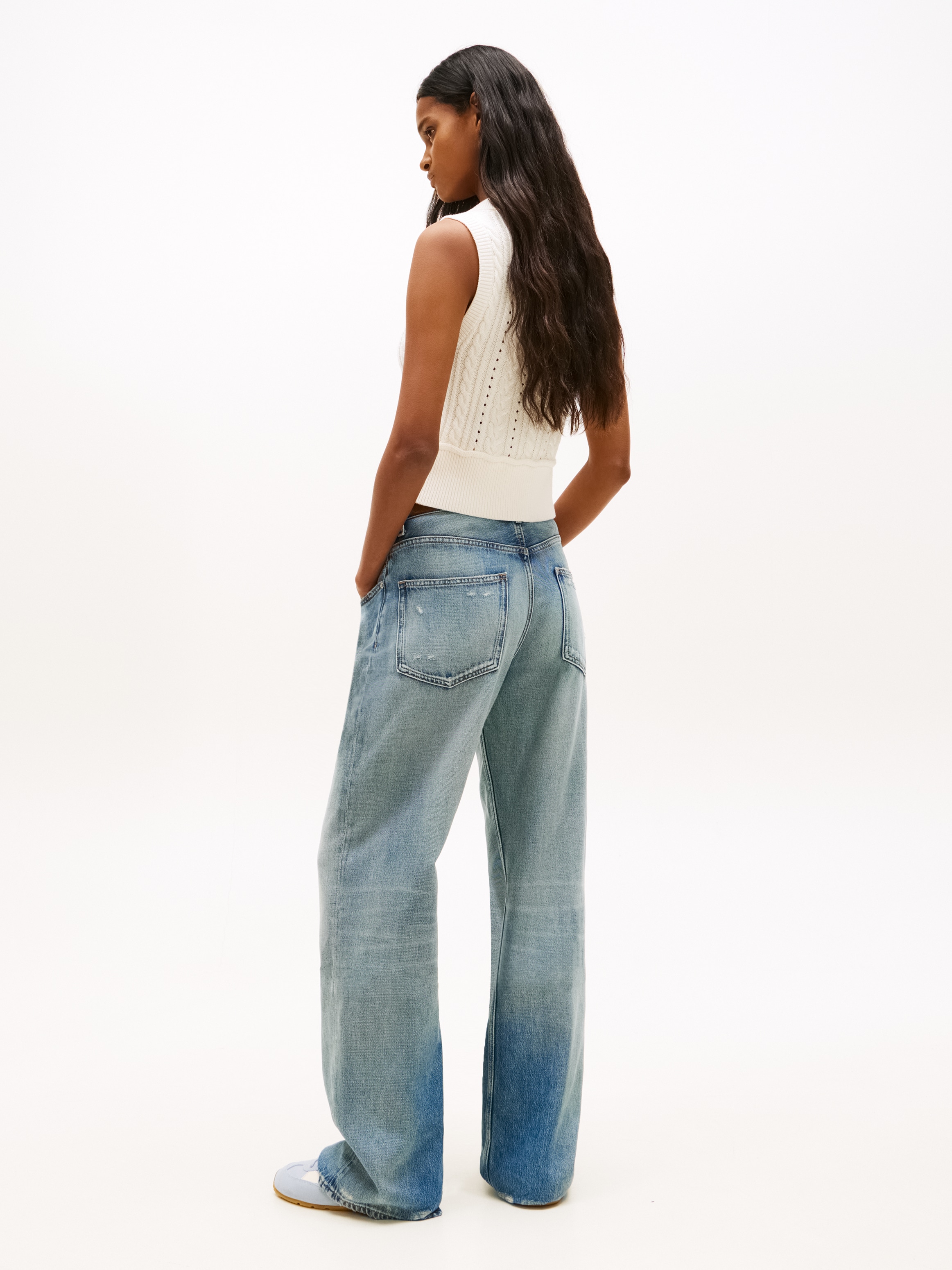 Tommy Jeans Pullunder »TJW GMD CABLE POLO SWEATER« mit Zopfmuster