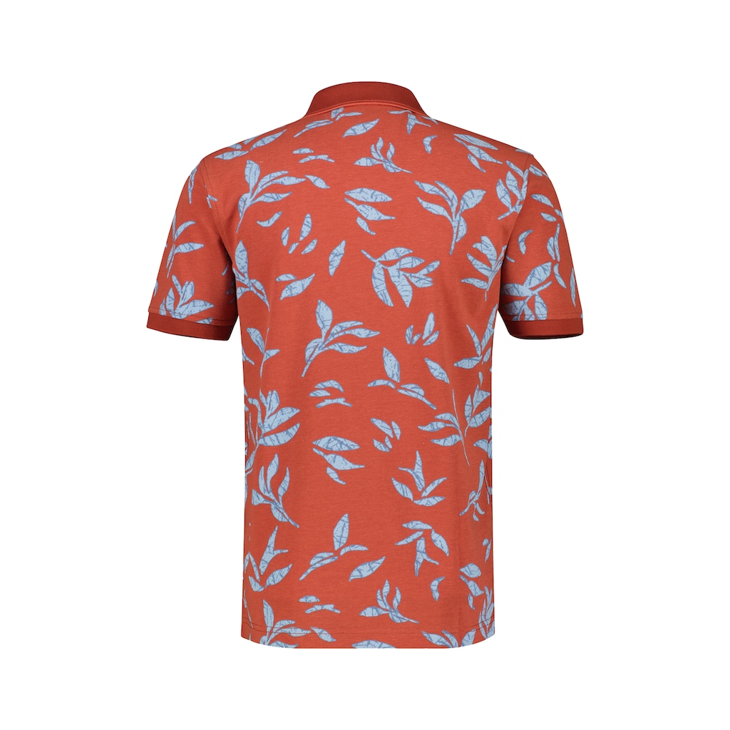 LERROS Poloshirt »LERROS Poloshirt mit floralem Druck und abgesetzen Details«