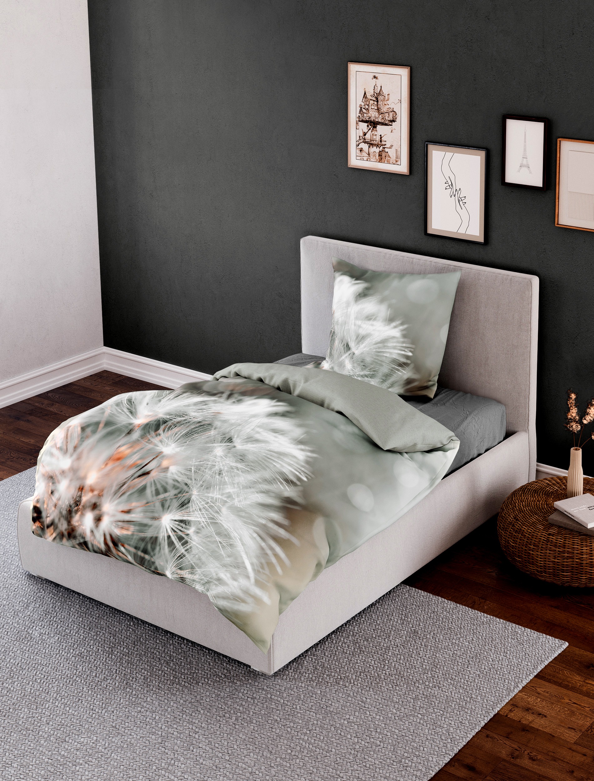 BIERBAUM Bettwäsche "5084" 2 Stk. Mako-Satin, 100 % Baumwolle, pflegeleicht günstig online kaufen